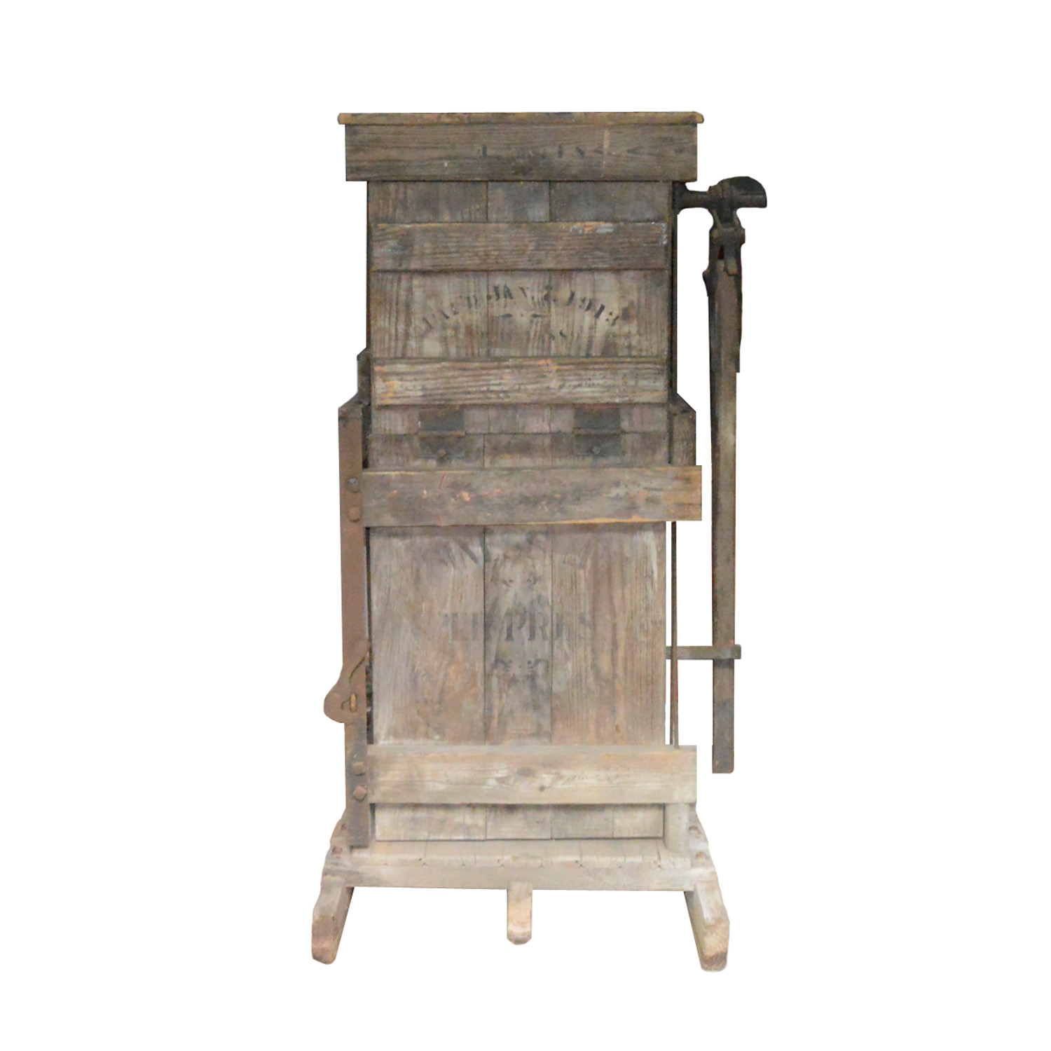 Antique Paper Press Crate