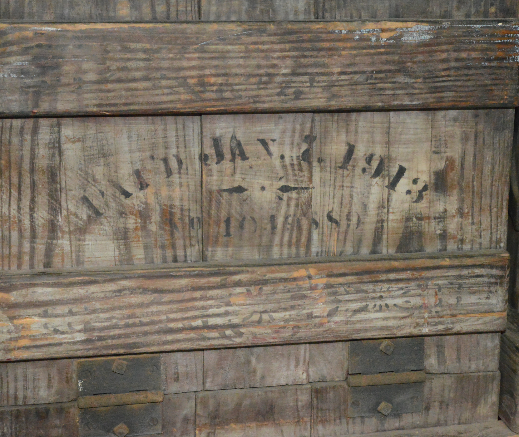 Antique Paper Press Crate