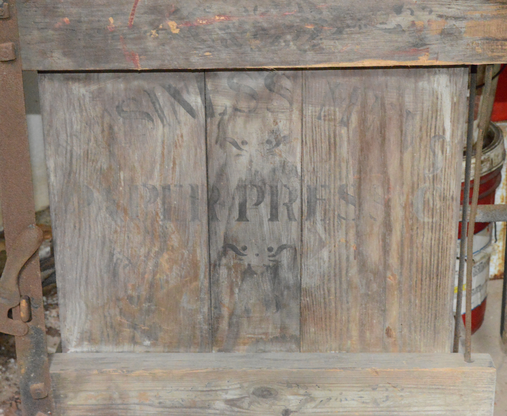 Antique Paper Press Crate