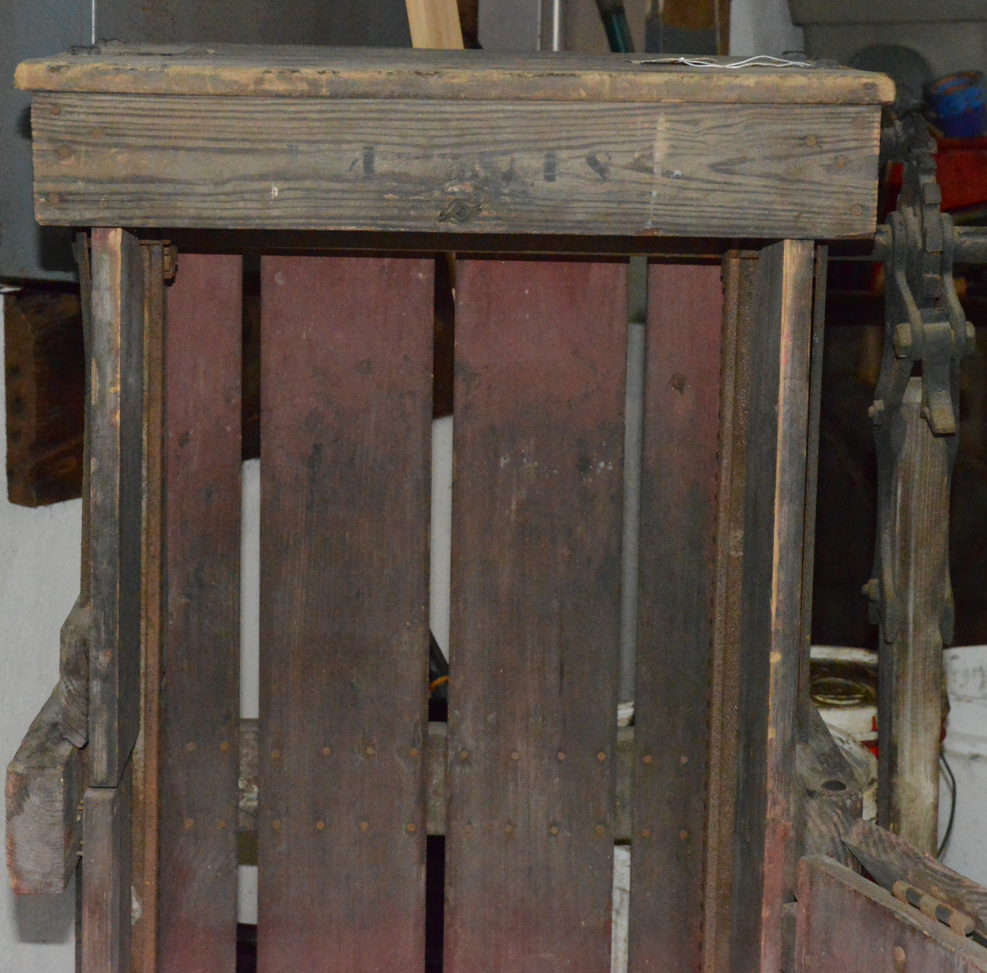 Antique Paper Press Crate