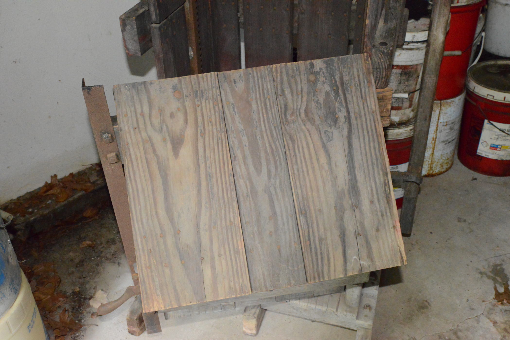 Antique Paper Press Crate