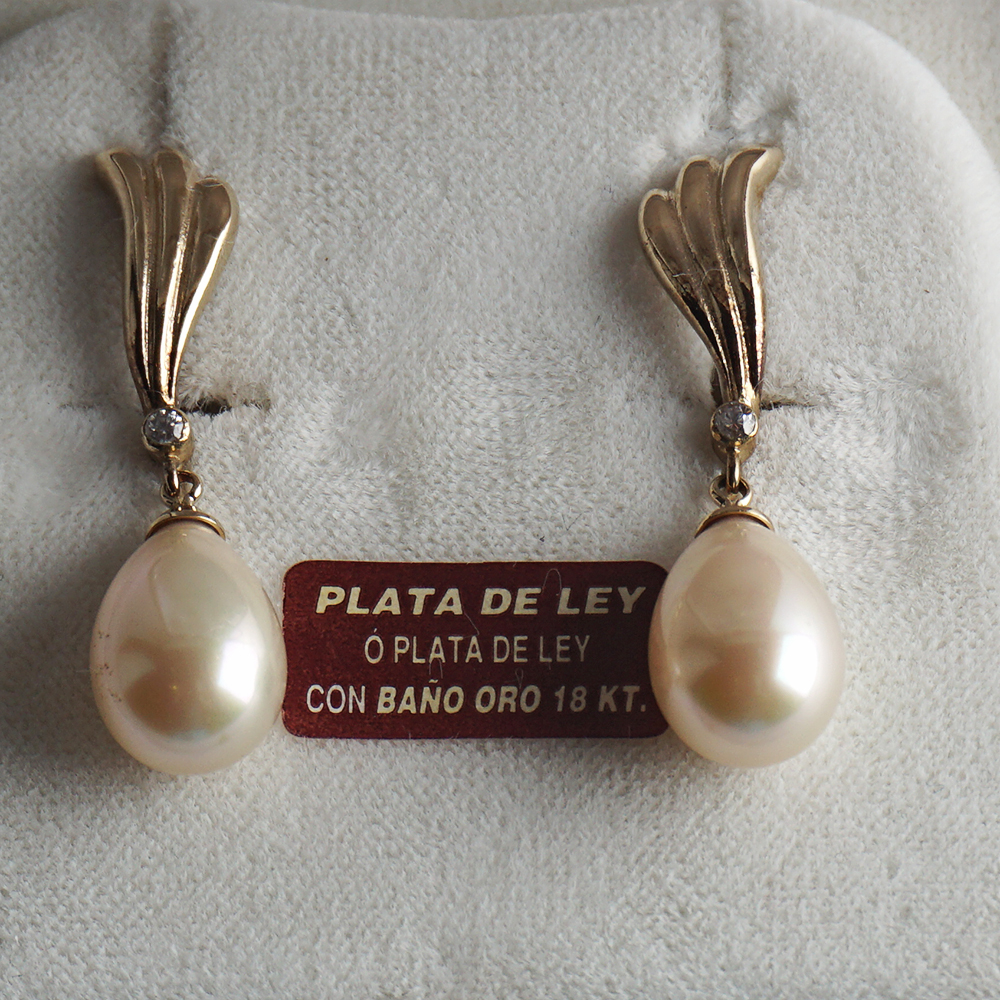 Faux Tear Drop Pearl Earrings by Majorica