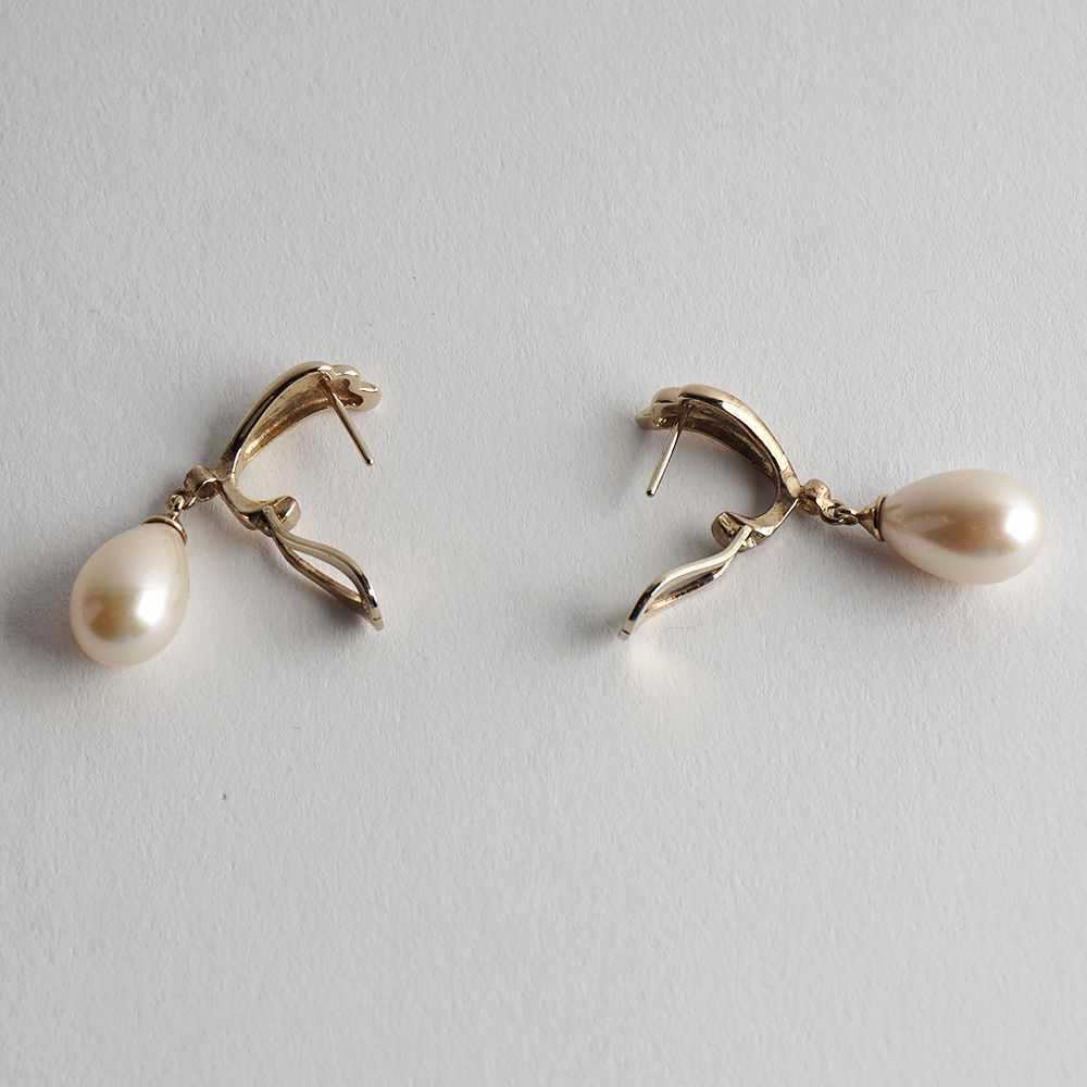 Faux Tear Drop Pearl Earrings by Majorica