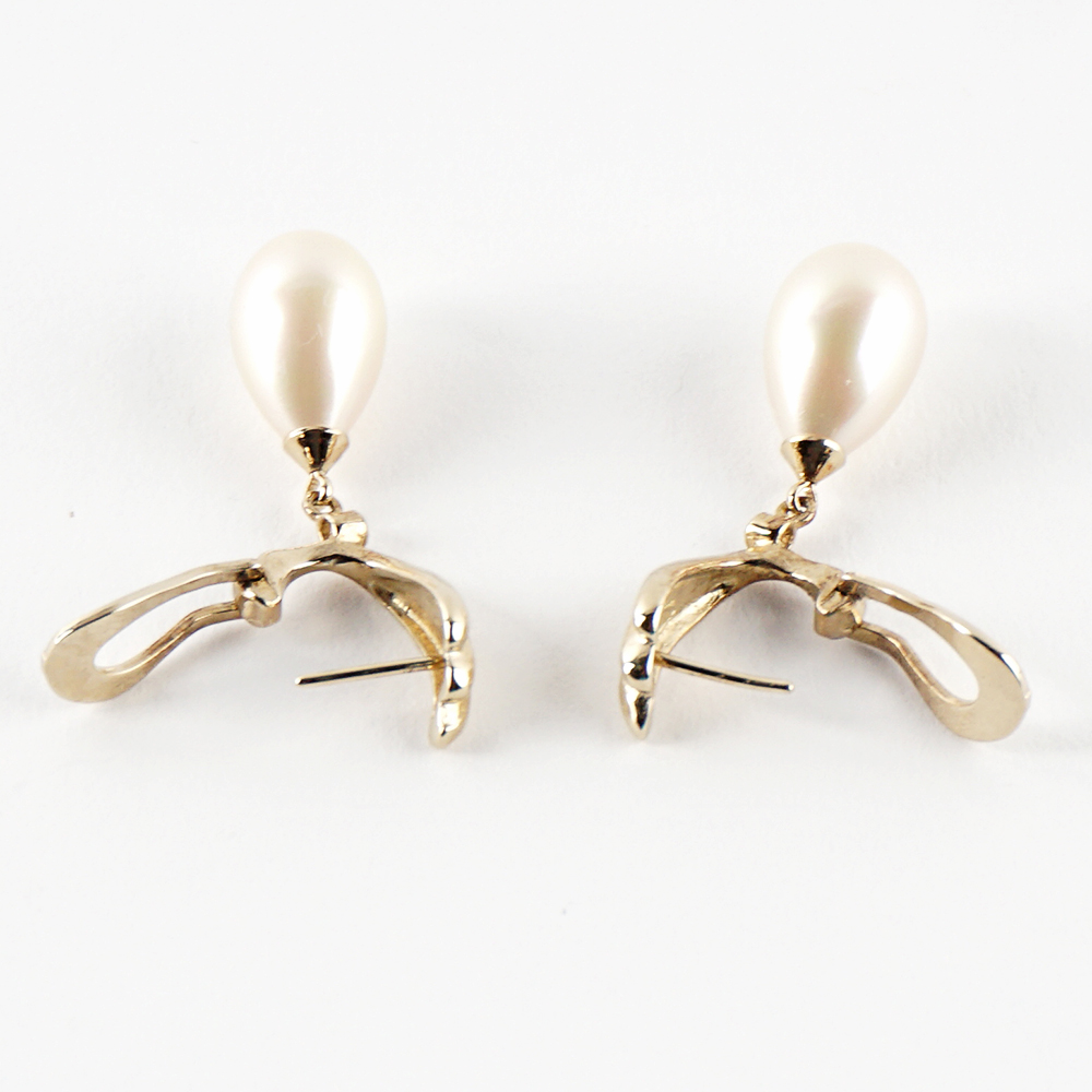 Faux Tear Drop Pearl Earrings by Majorica