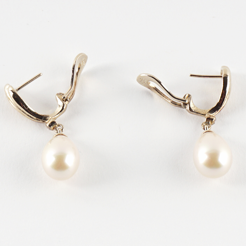 Faux Tear Drop Pearl Earrings by Majorica