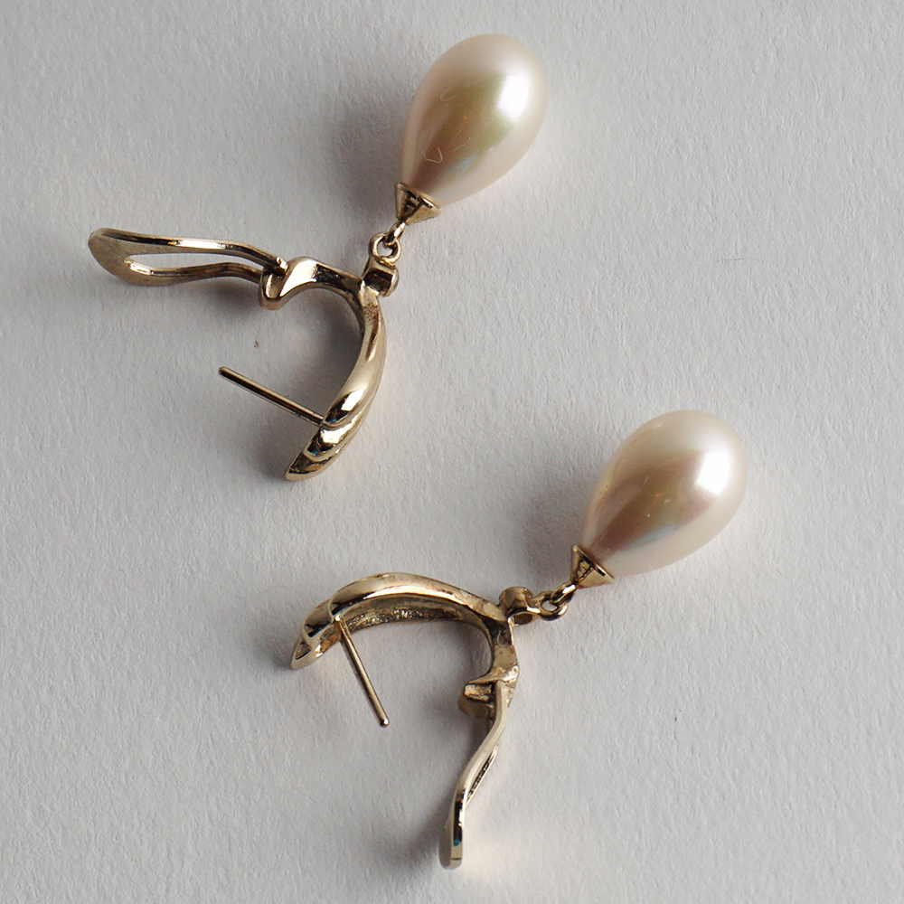 Faux Tear Drop Pearl Earrings by Majorica