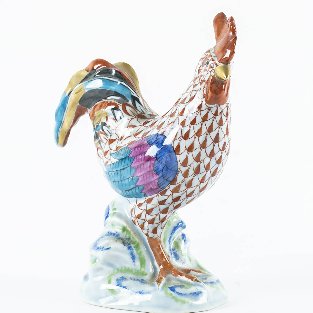 Herend Hungary Porcelain Vieux Herend Red Rooster