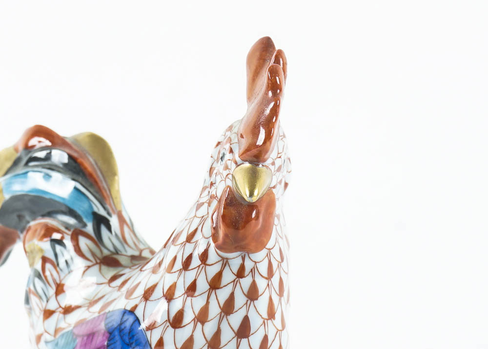 Herend Hungary Porcelain Vieux Herend Red Rooster