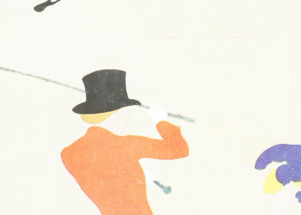 Moch'i Offset Lithograph of Zebras in Circus