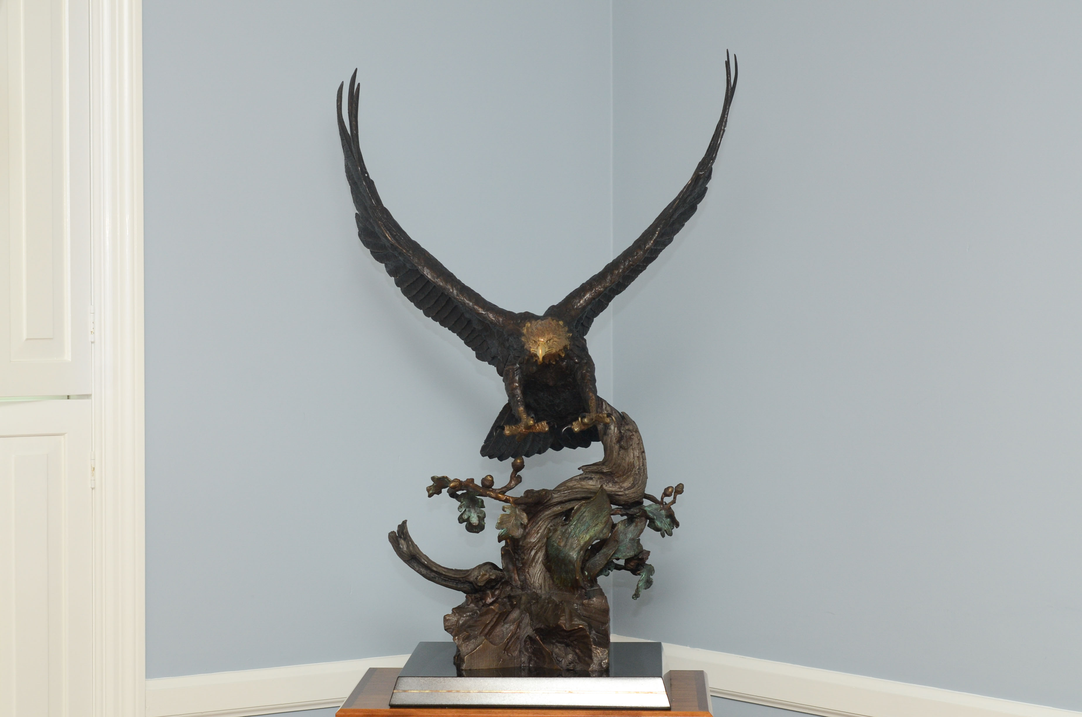 Lorenzo Ghiglieri's "American Bald Eagle" Bronze & Gold Sculpture