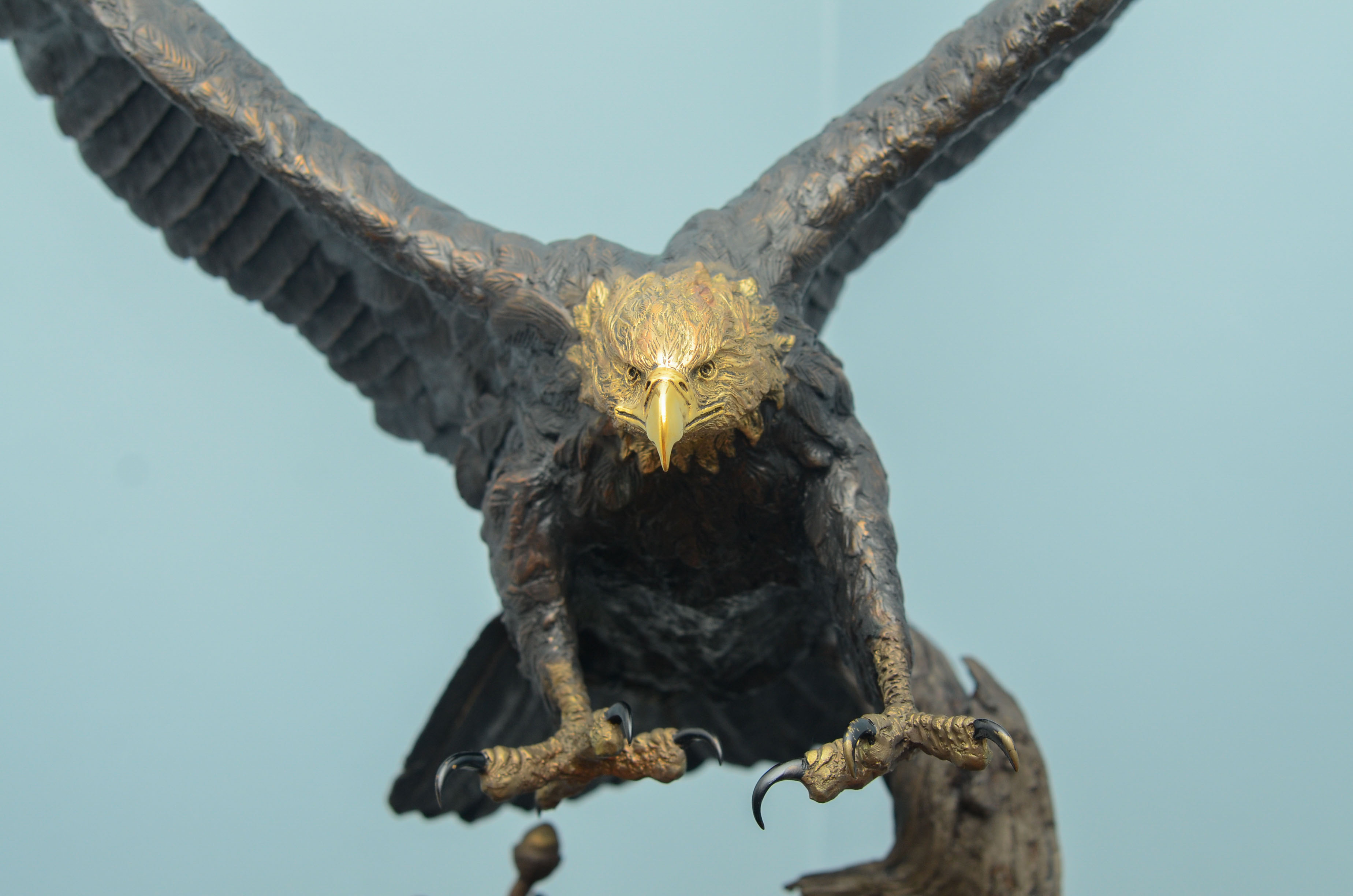 Lorenzo Ghiglieri's "American Bald Eagle" Bronze & Gold Sculpture