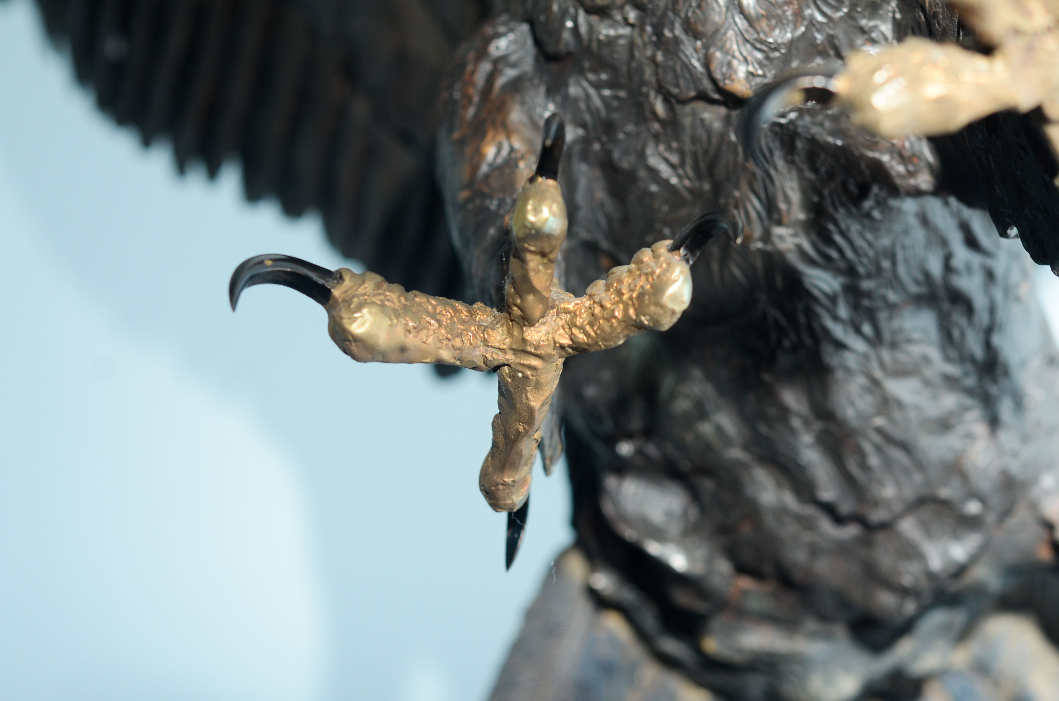 Lorenzo Ghiglieri's "American Bald Eagle" Bronze & Gold Sculpture
