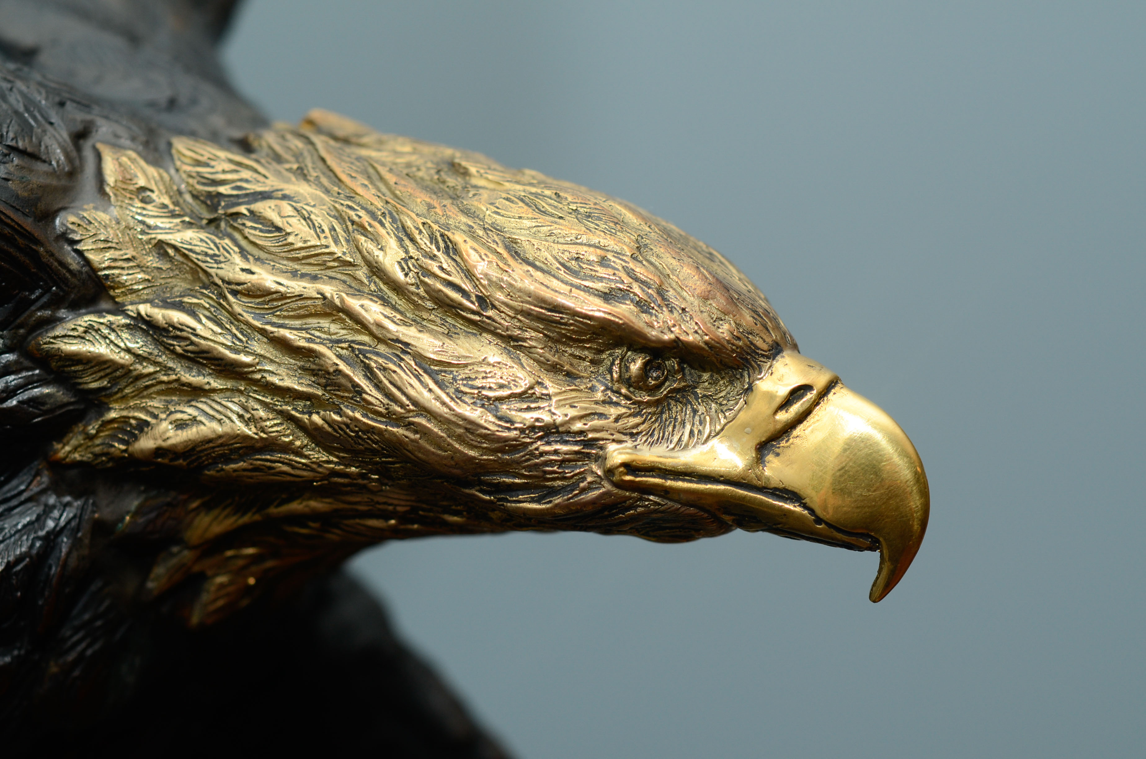 Lorenzo Ghiglieri's "American Bald Eagle" Bronze & Gold Sculpture