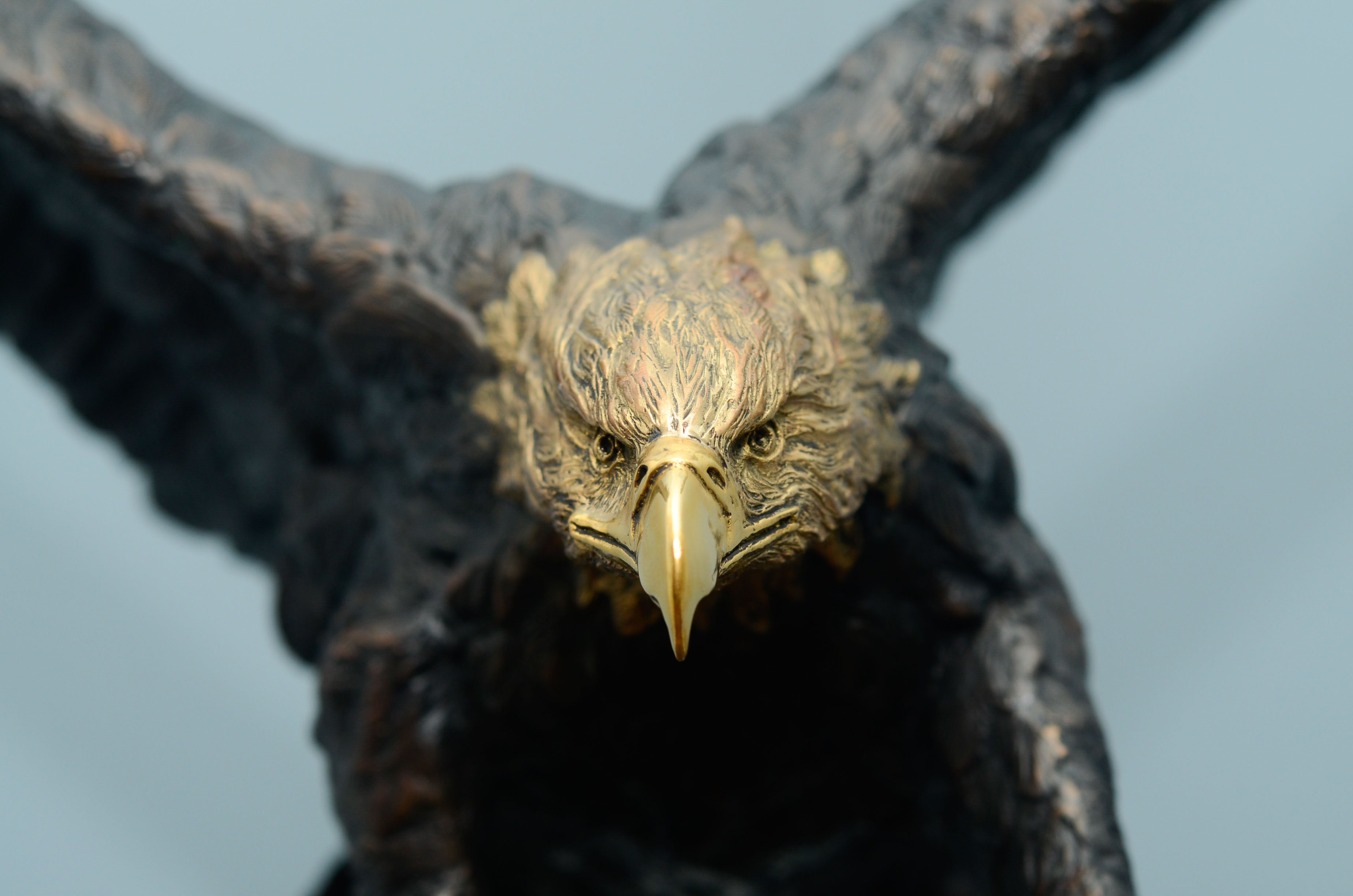 Lorenzo Ghiglieri's "American Bald Eagle" Bronze & Gold Sculpture