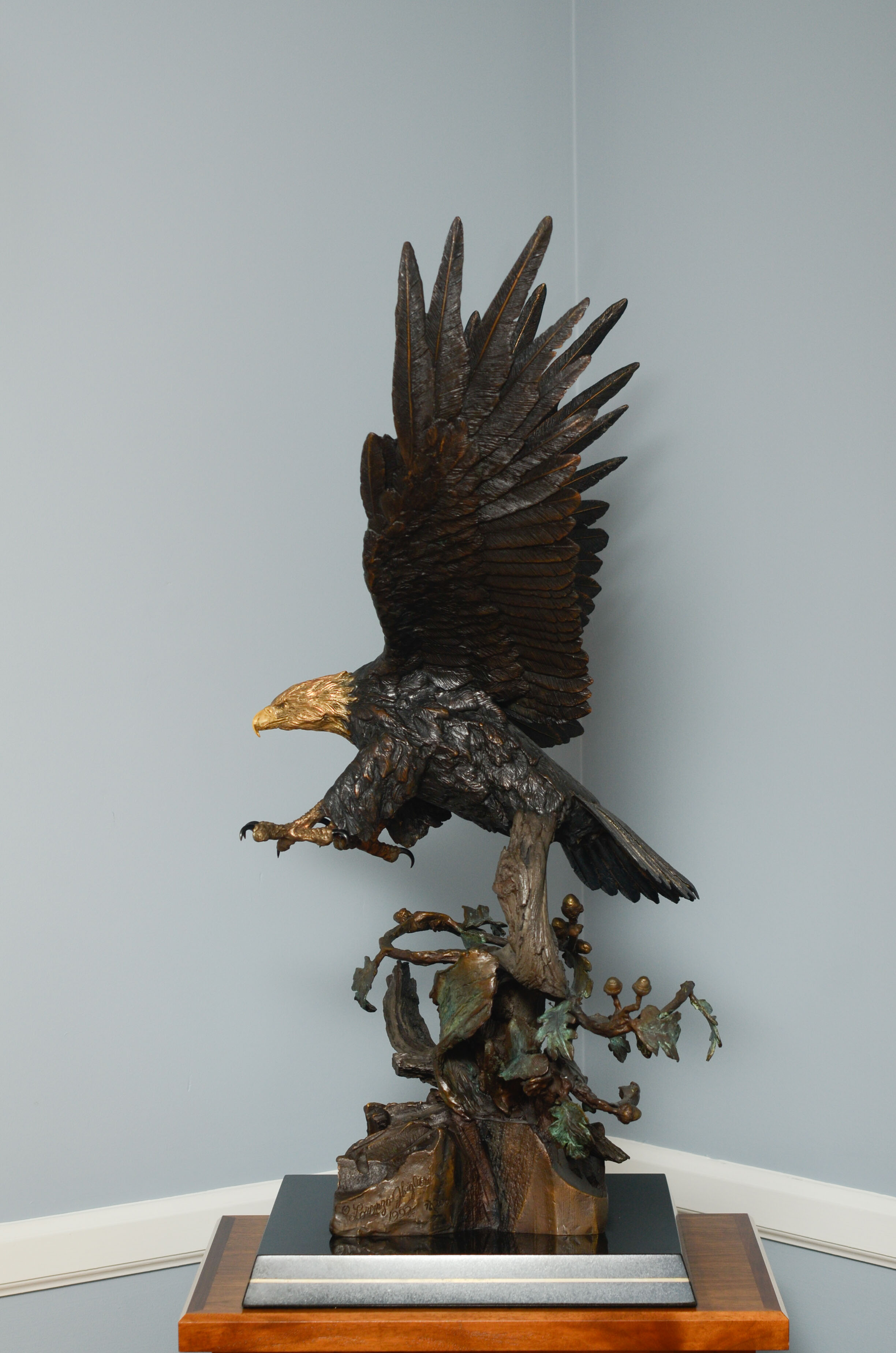 Lorenzo Ghiglieri's "American Bald Eagle" Bronze & Gold Sculpture