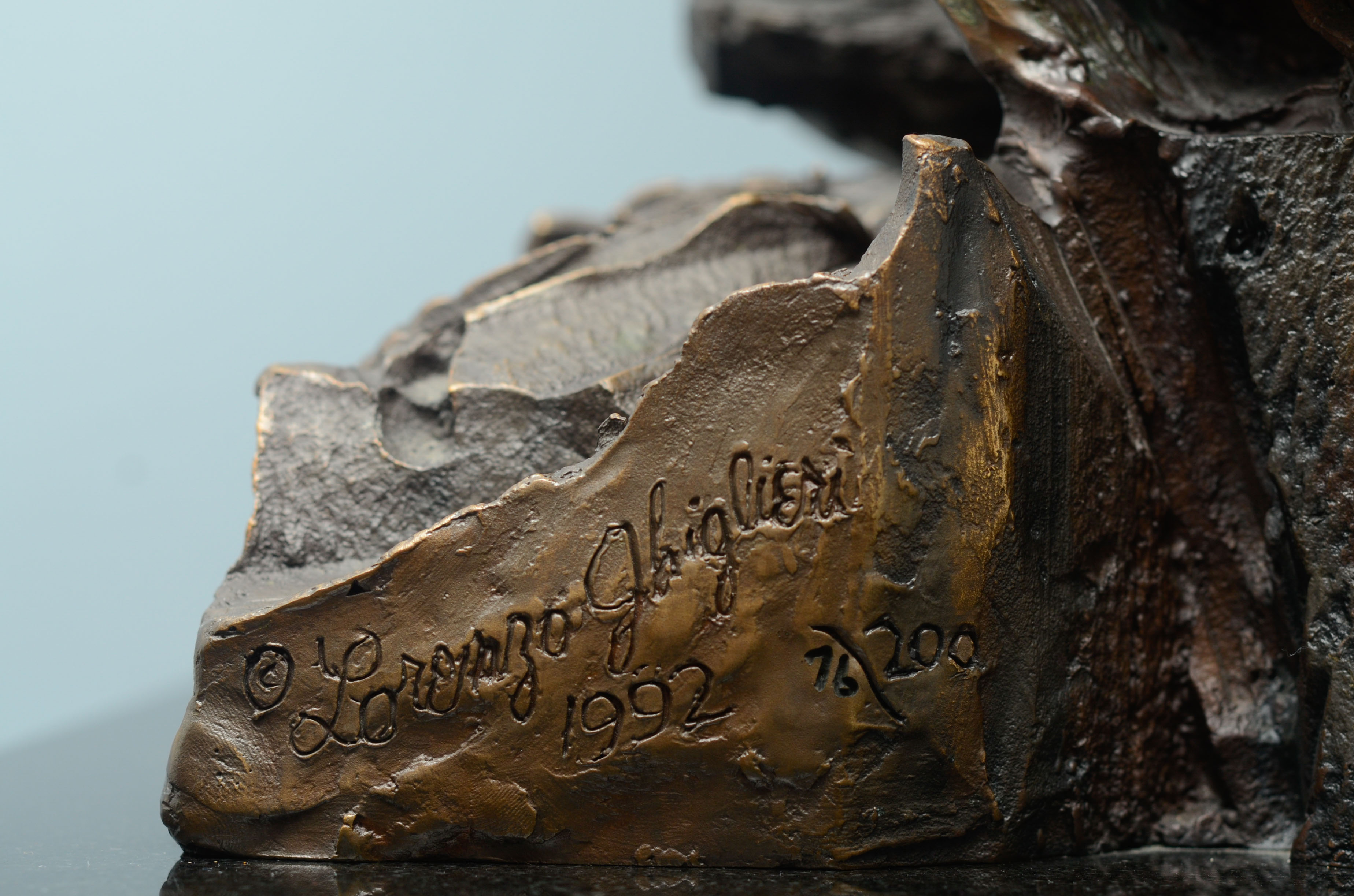 Lorenzo Ghiglieri's "American Bald Eagle" Bronze & Gold Sculpture