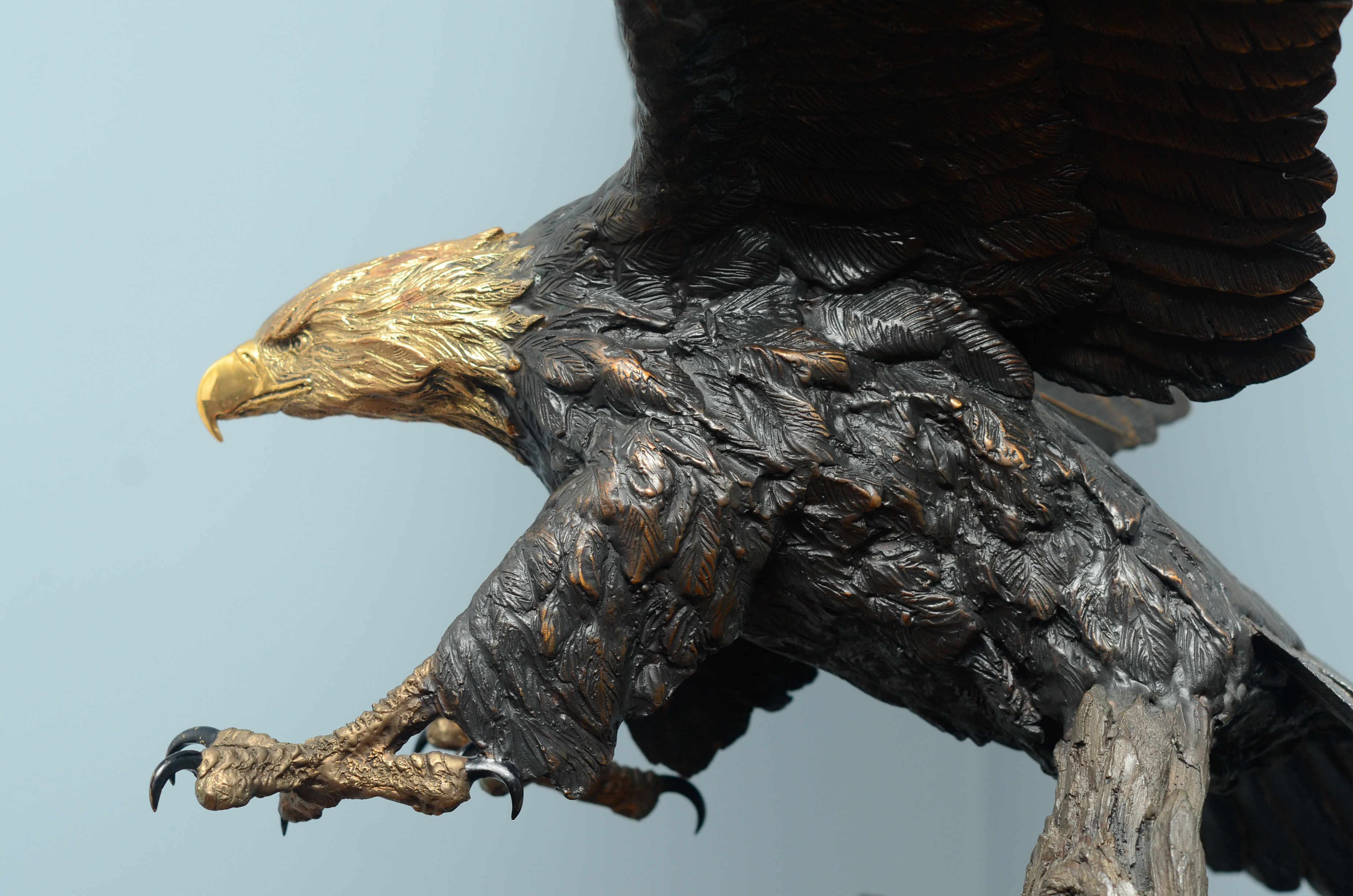 Lorenzo Ghiglieri's "American Bald Eagle" Bronze & Gold Sculpture