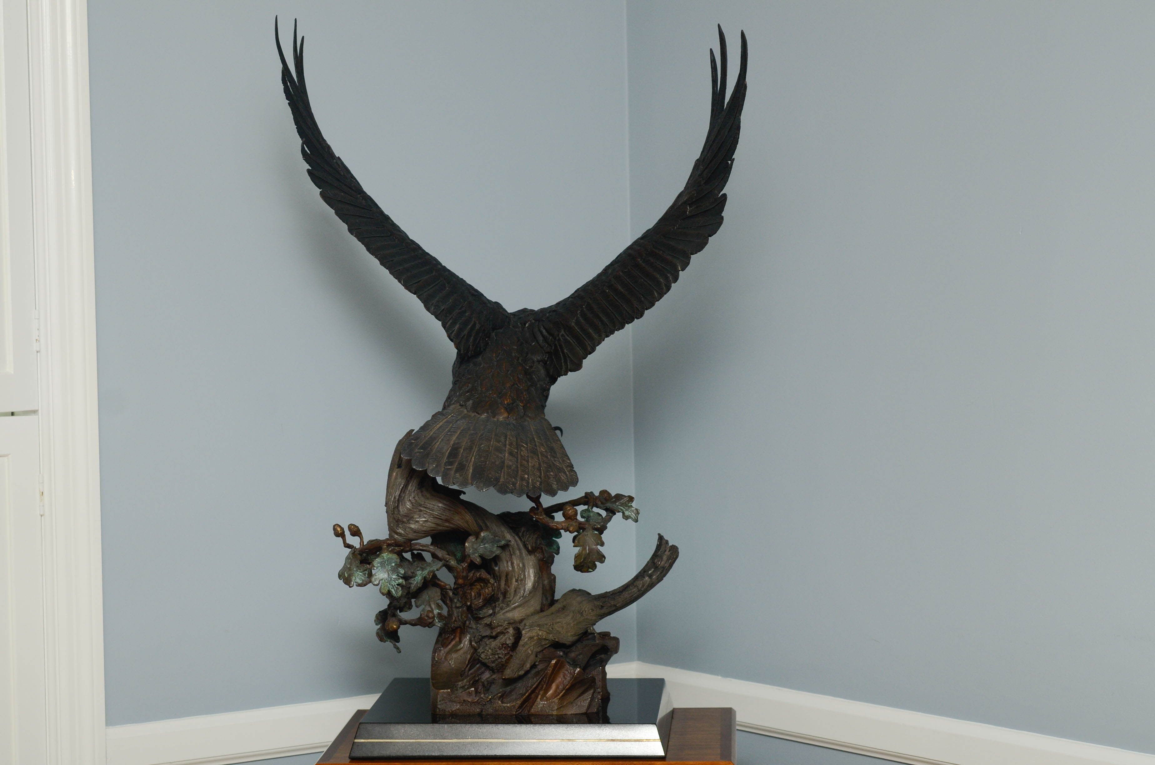 Lorenzo Ghiglieri's "American Bald Eagle" Bronze & Gold Sculpture