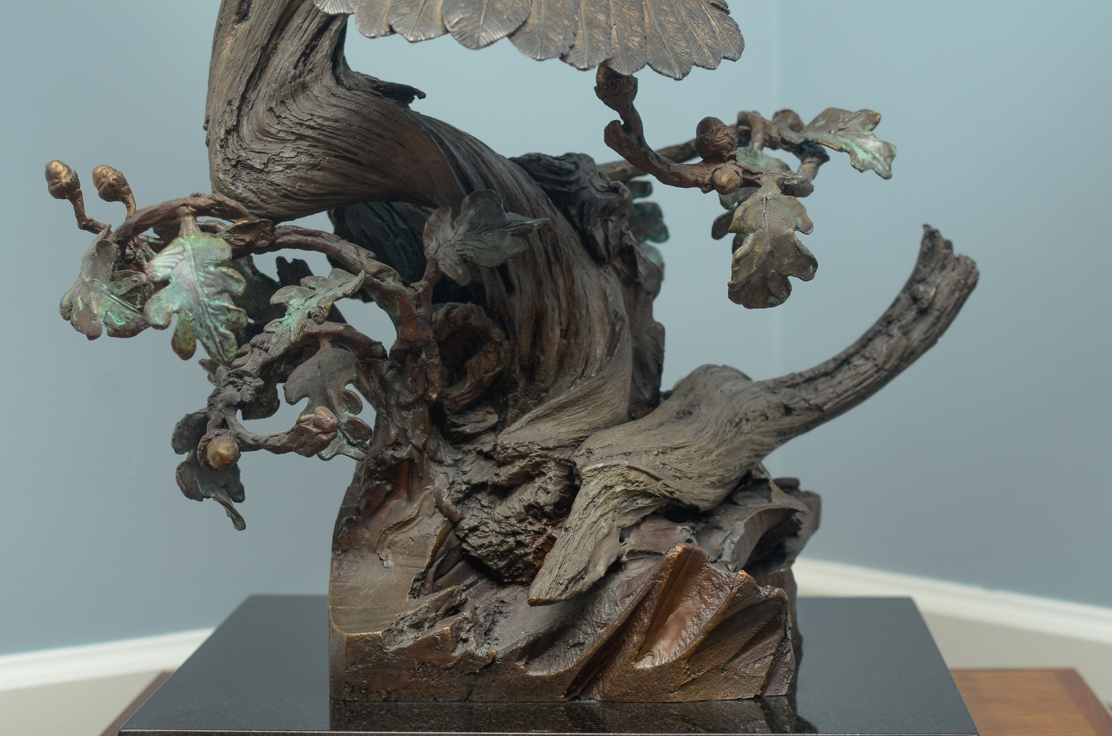 Lorenzo Ghiglieri's "American Bald Eagle" Bronze & Gold Sculpture