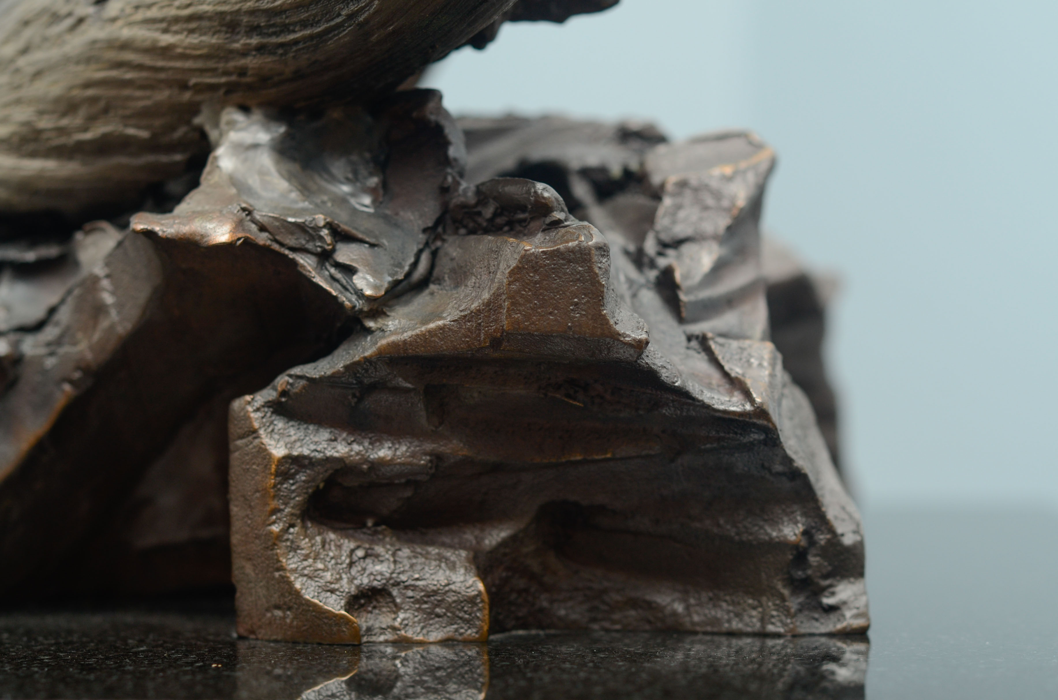 Lorenzo Ghiglieri's "American Bald Eagle" Bronze & Gold Sculpture