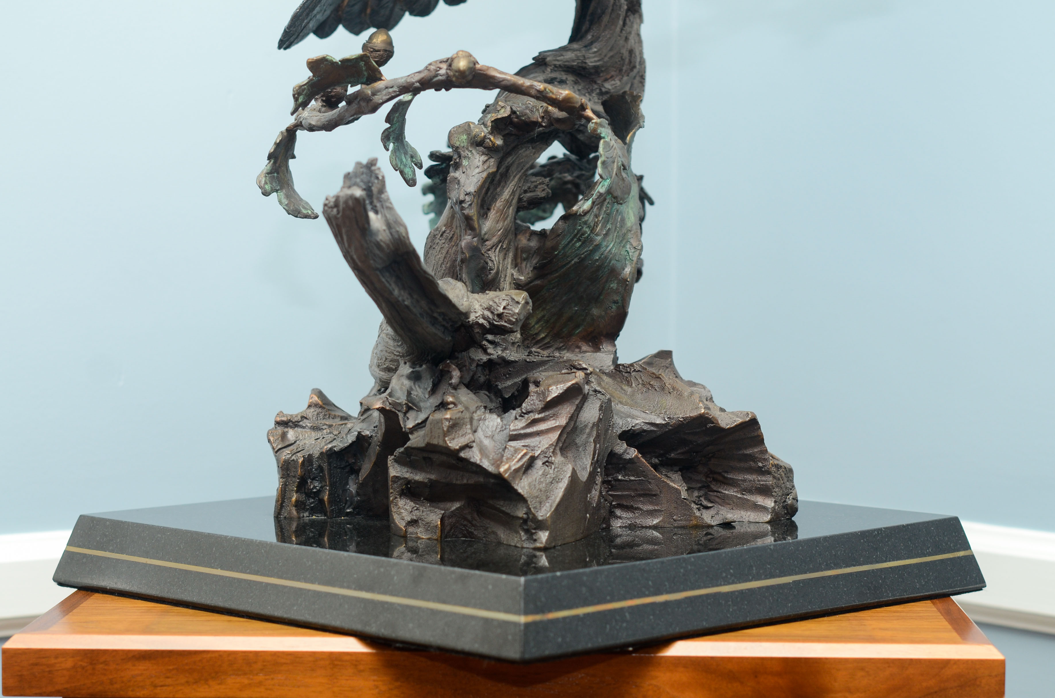 Lorenzo Ghiglieri's "American Bald Eagle" Bronze & Gold Sculpture