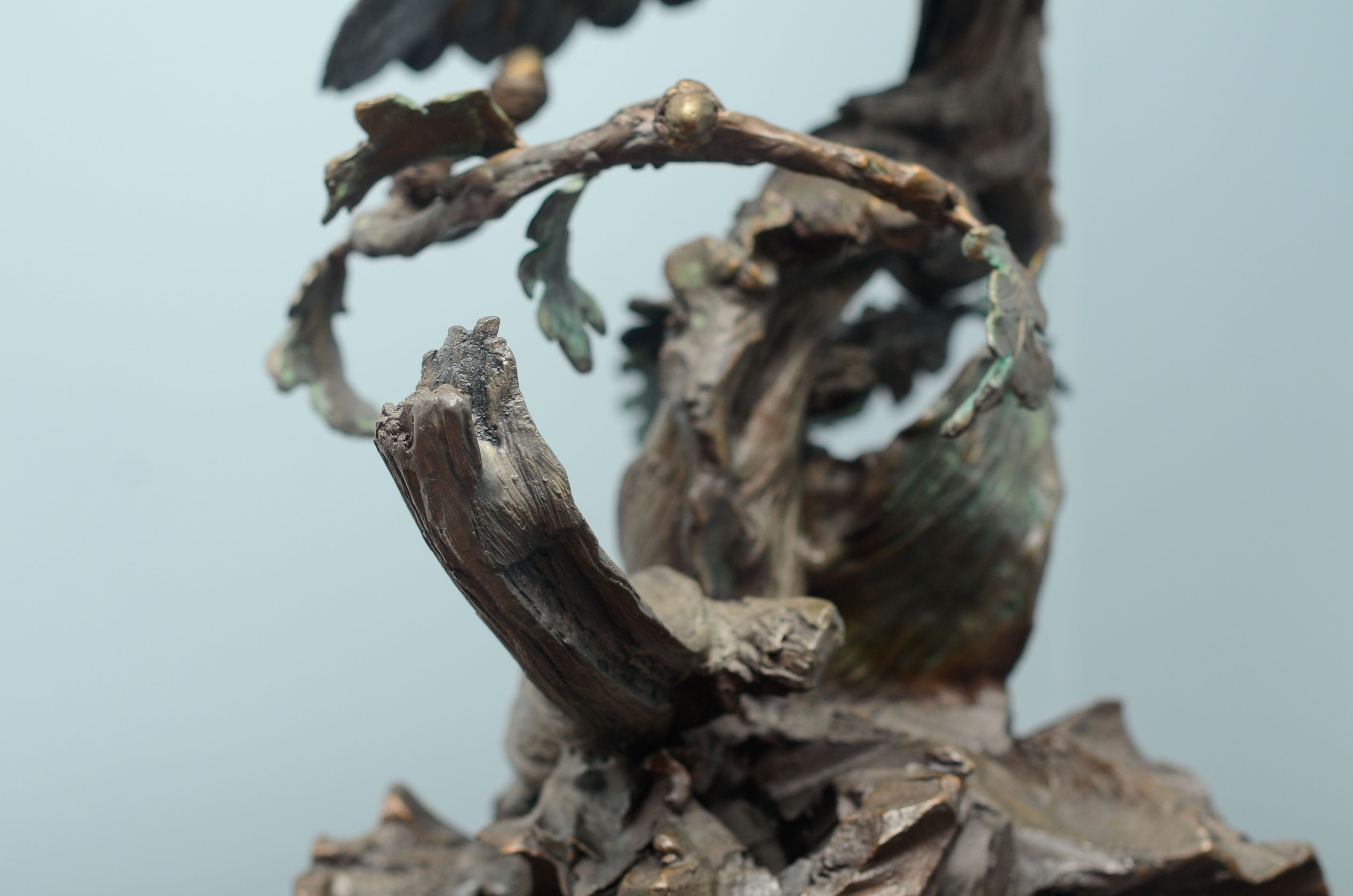 Lorenzo Ghiglieri's "American Bald Eagle" Bronze & Gold Sculpture