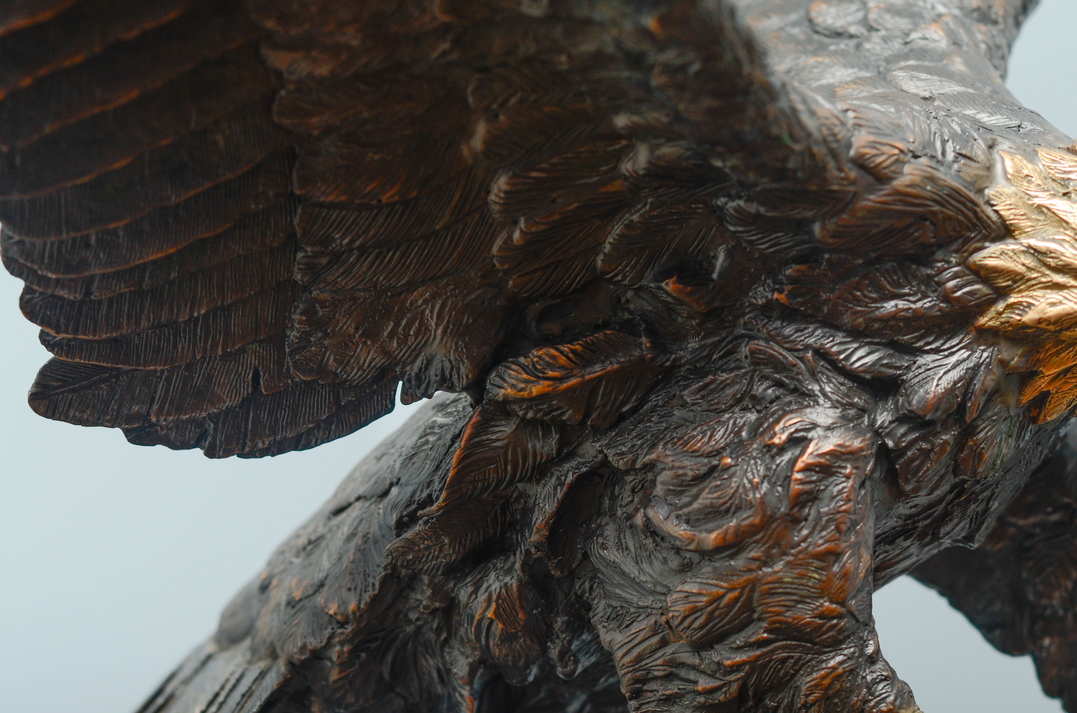 Lorenzo Ghiglieri's "American Bald Eagle" Bronze & Gold Sculpture