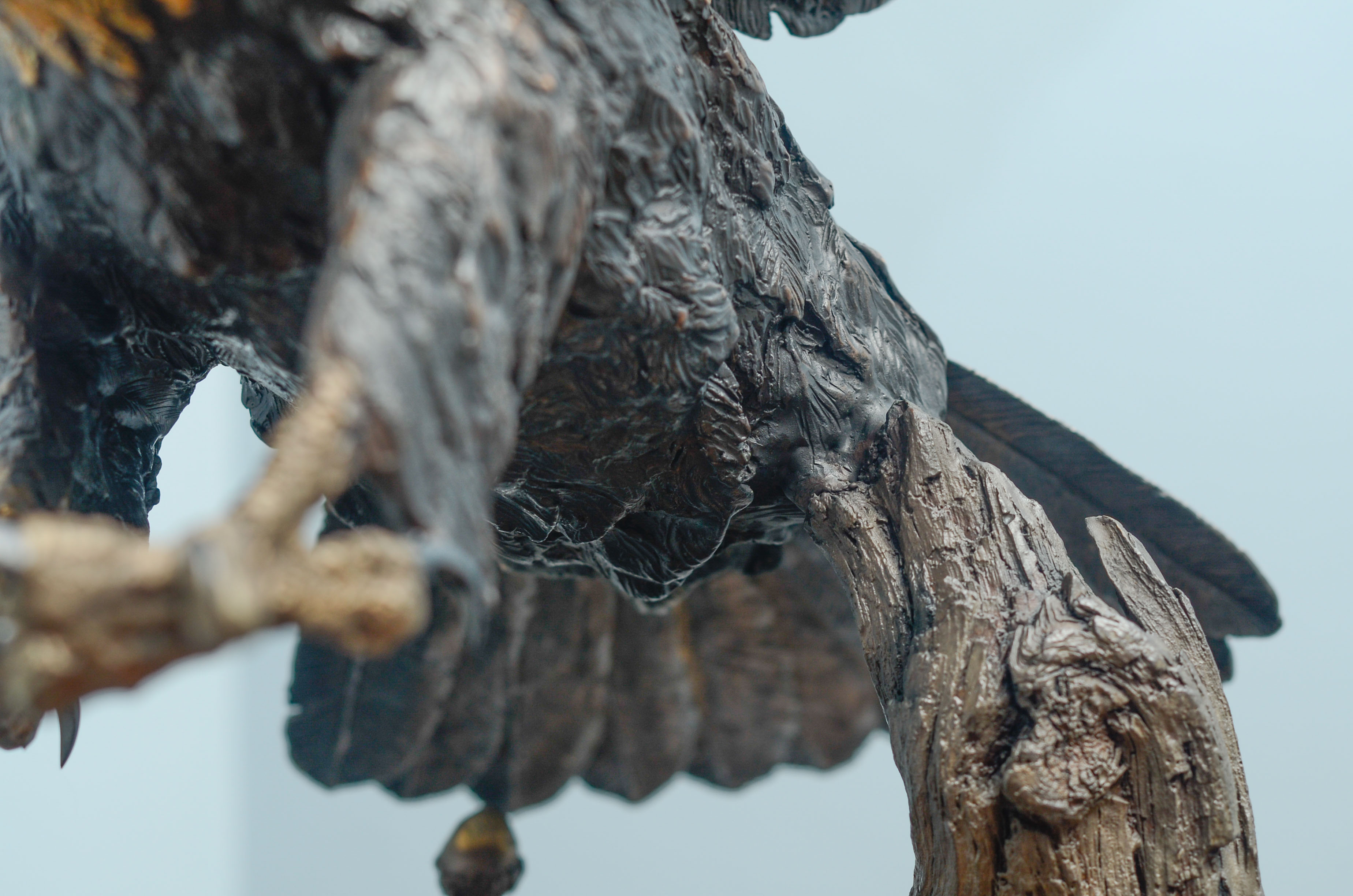 Lorenzo Ghiglieri's "American Bald Eagle" Bronze & Gold Sculpture