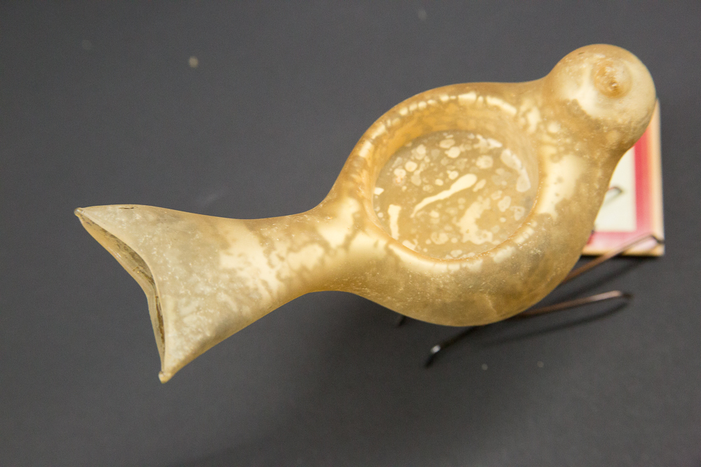 Set of Five Hand Blown Glass Birds