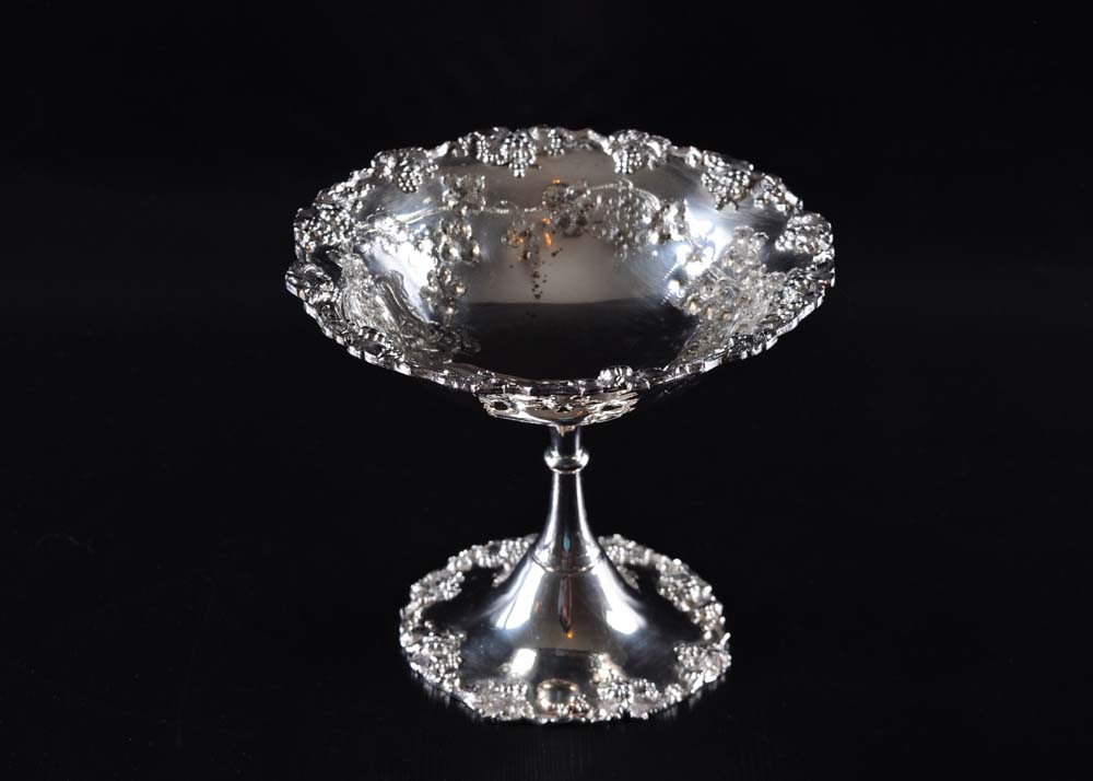 Pair of Barbour Silver Plate Compotes