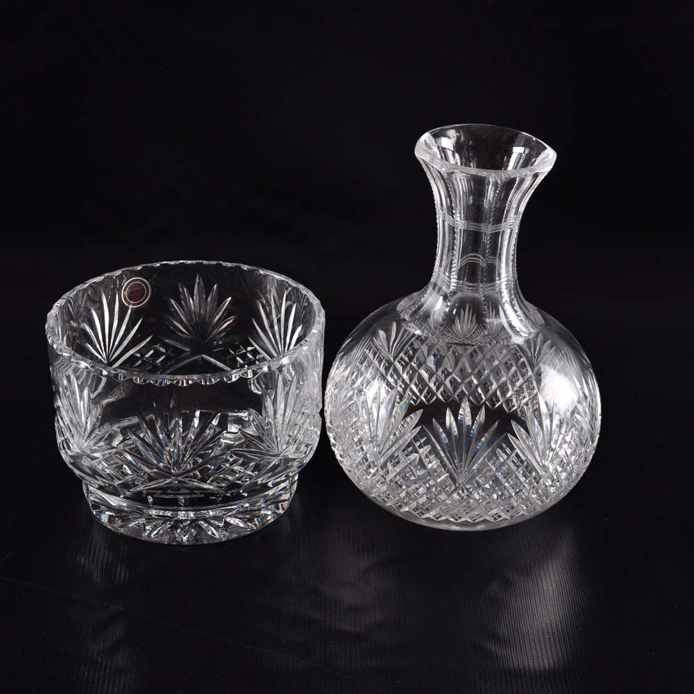 Crystal Bowl and Decanter