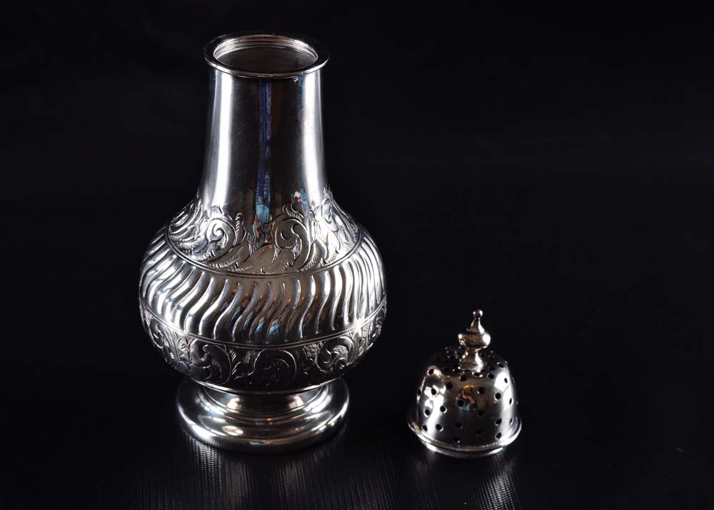 Silver Plate Pedestal Shaker