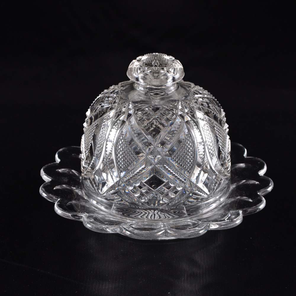 Pressed Glass Domed Cheese Bell