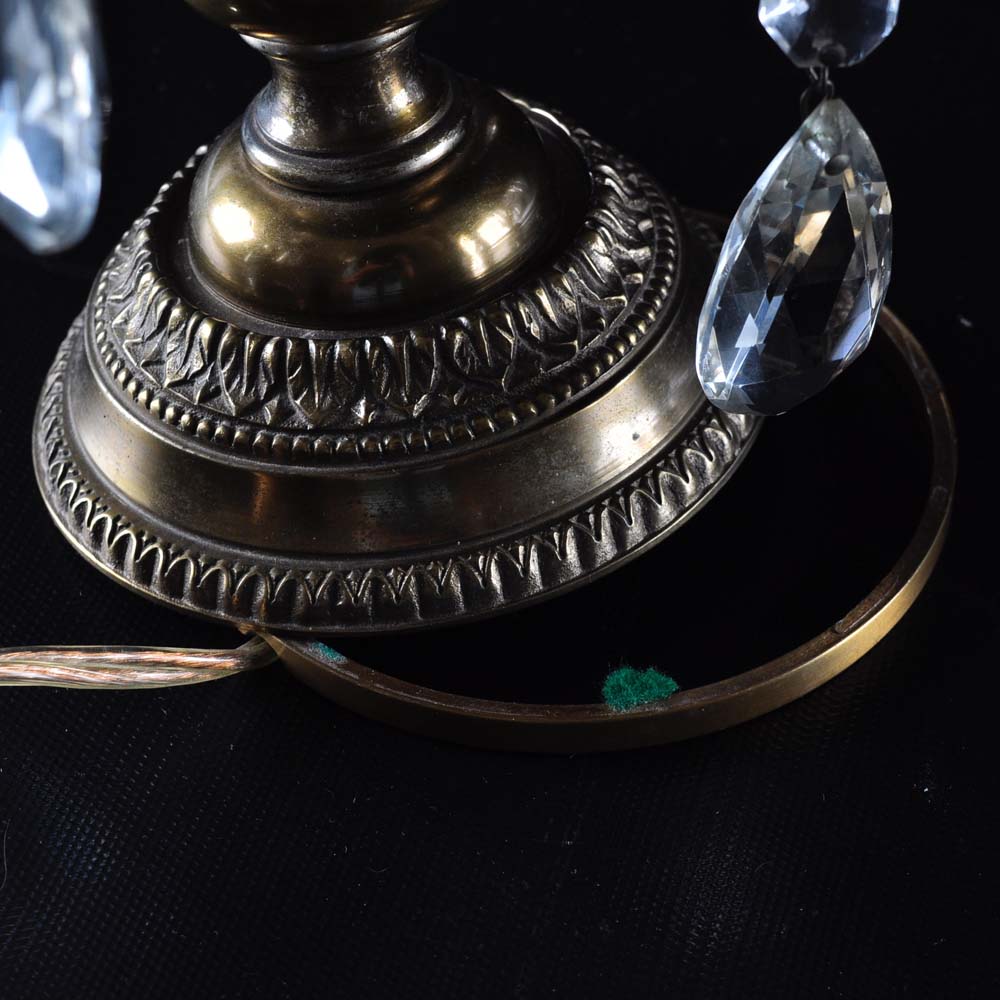 Pair of Brass Electric Candelabras