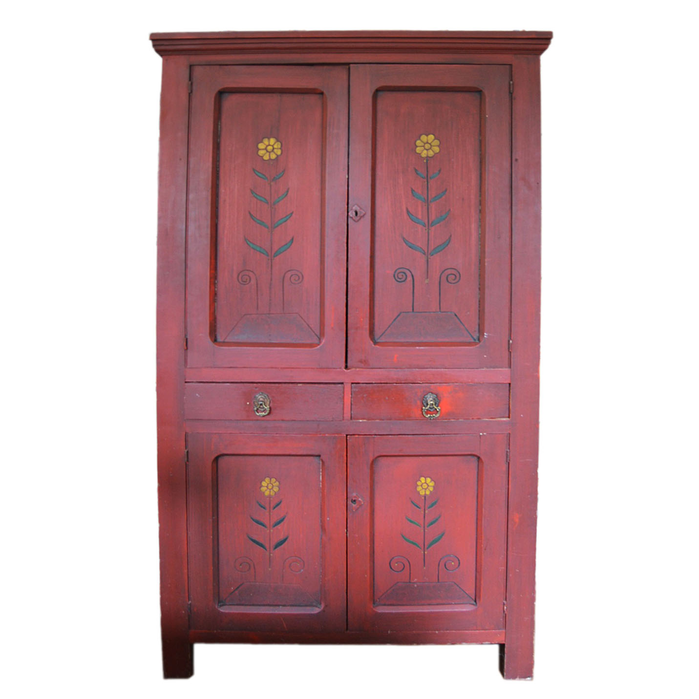 Mid 1800s Pie Safe in Red Paint