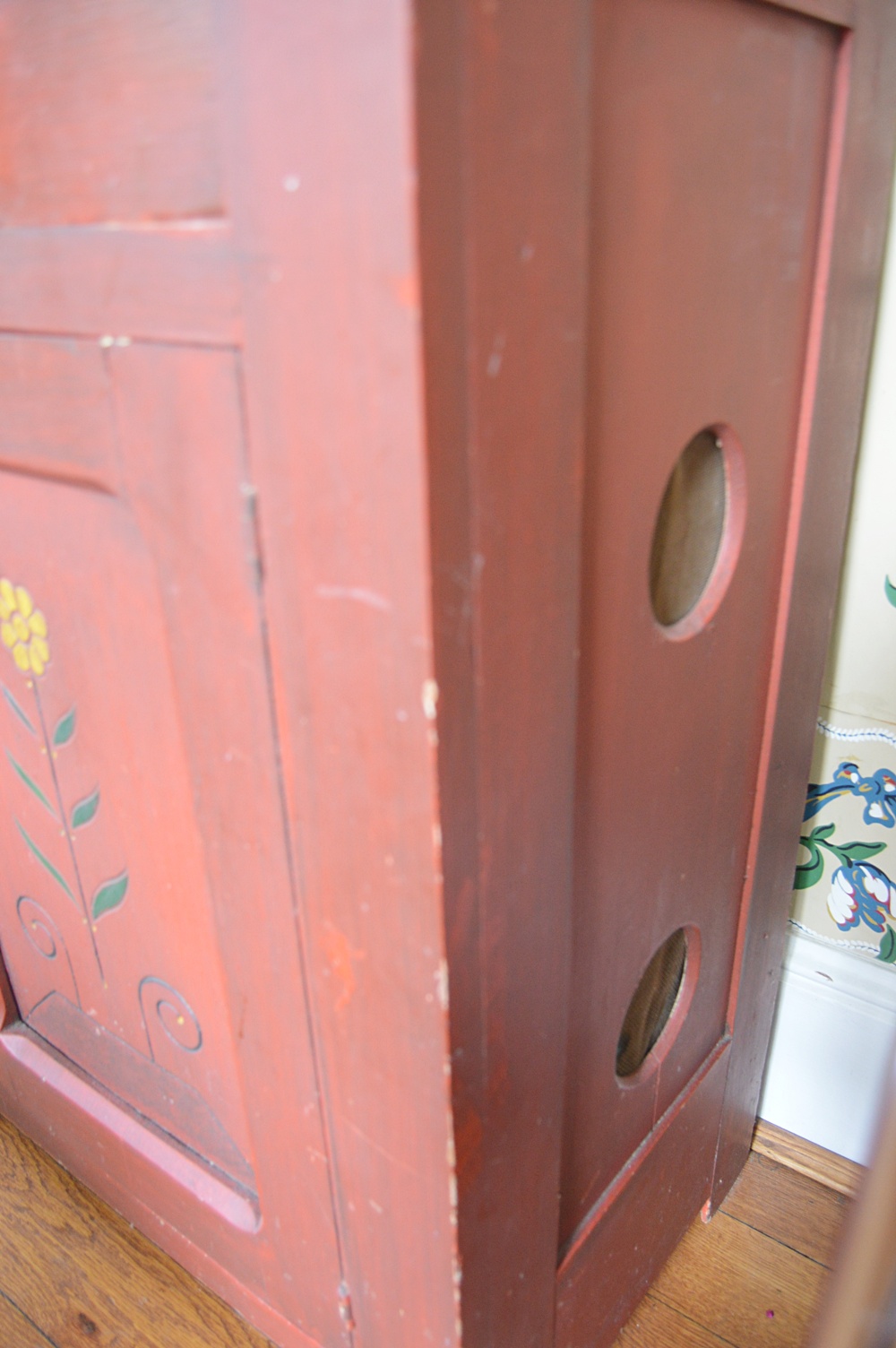 Mid 1800s Pie Safe in Red Paint