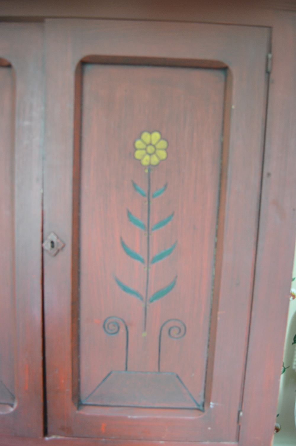 Mid 1800s Pie Safe in Red Paint
