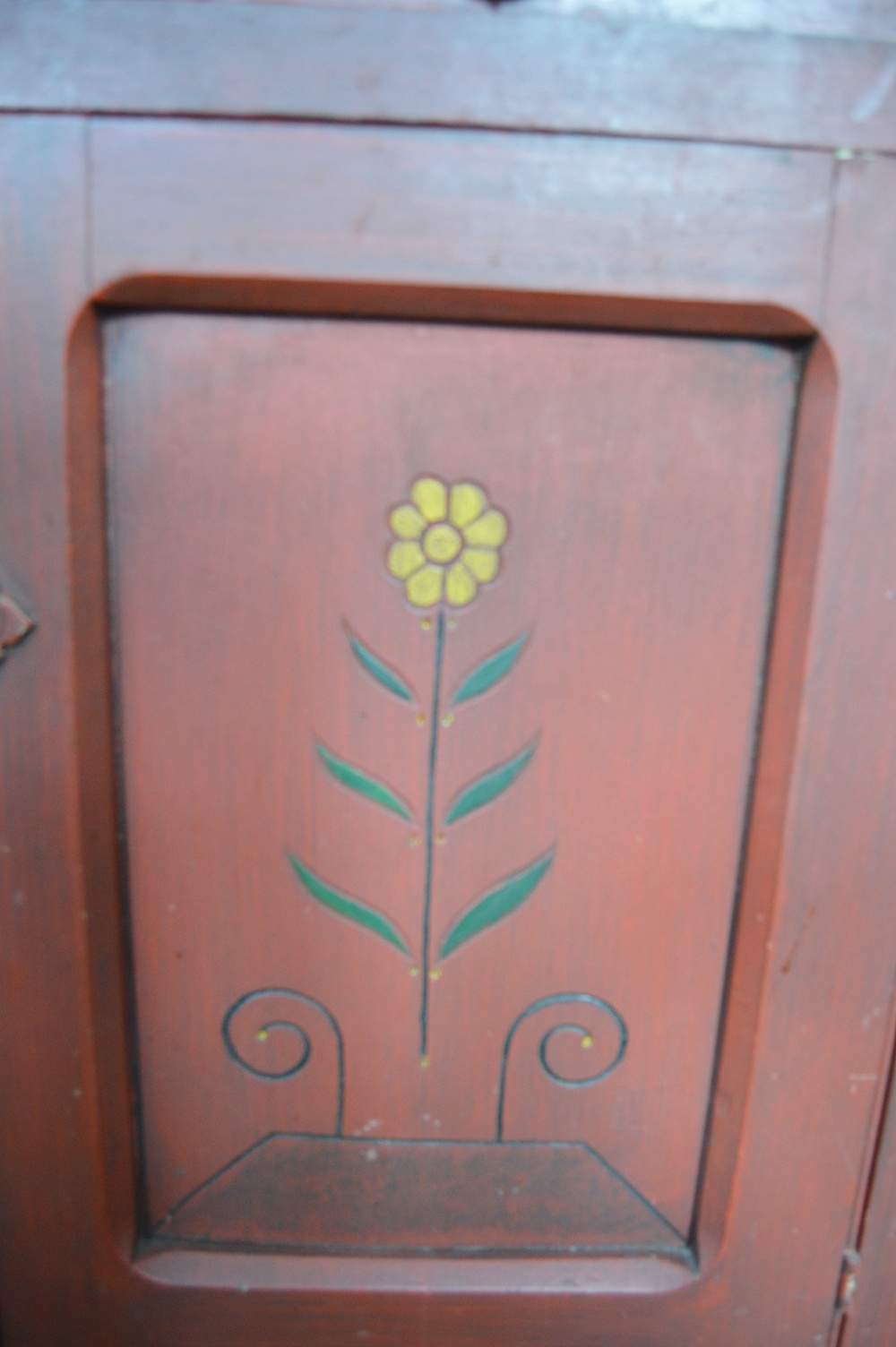 Mid 1800s Pie Safe in Red Paint