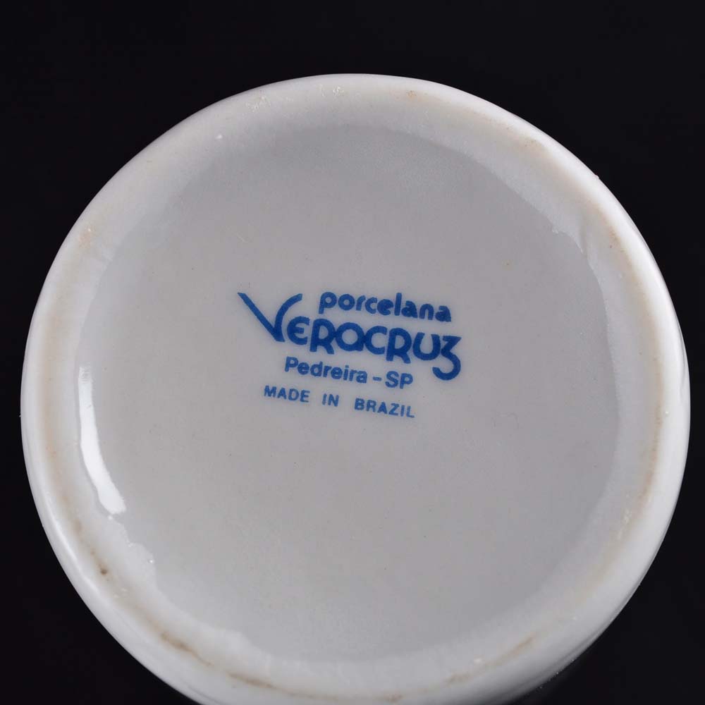 Veracruz Porcelain and Silver Plate Demitasse Set