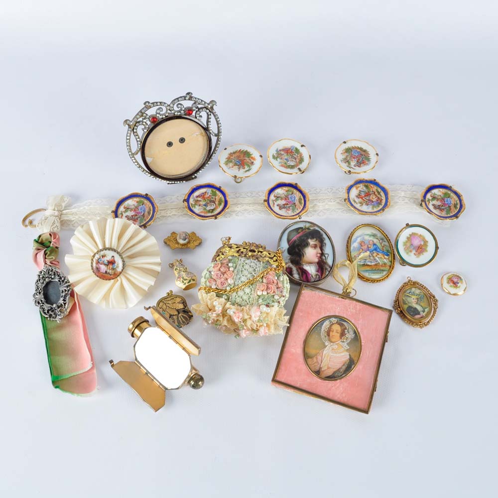 French and Victorian Inspired Miniatures Including Limoges