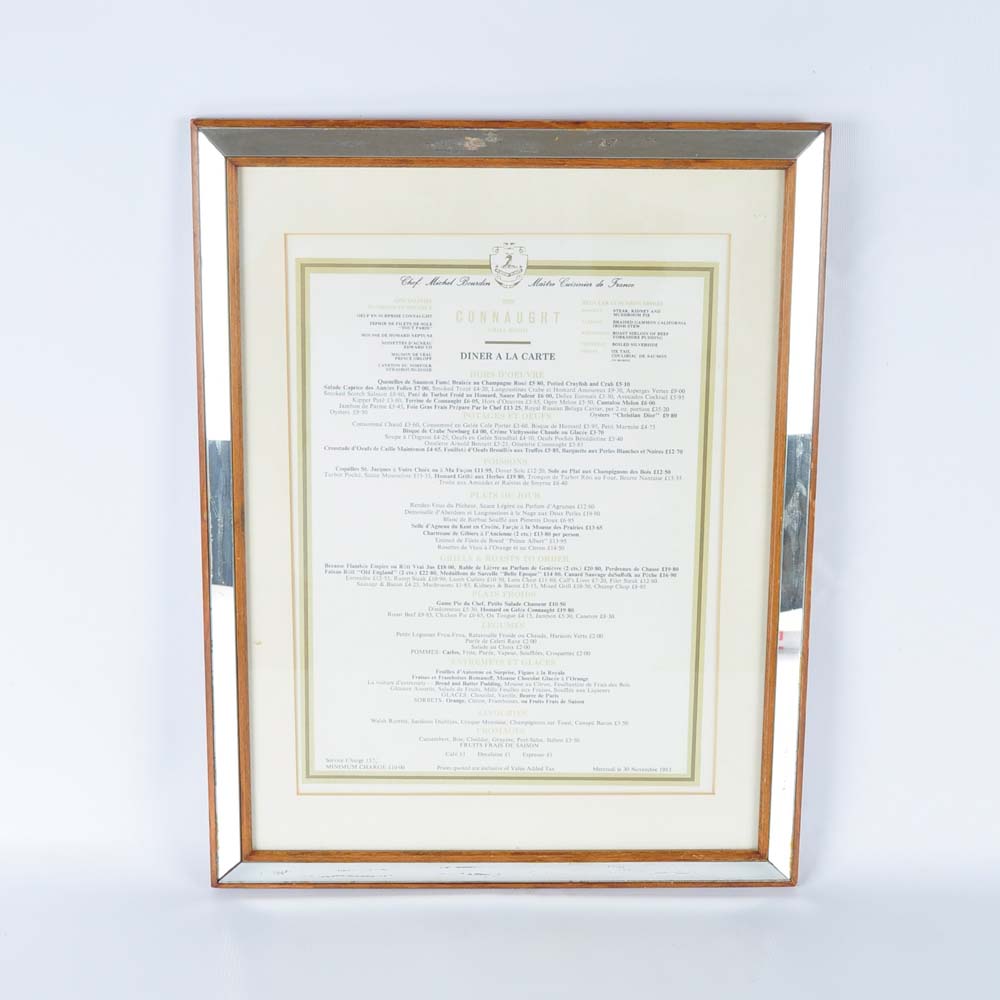 Framed Menu