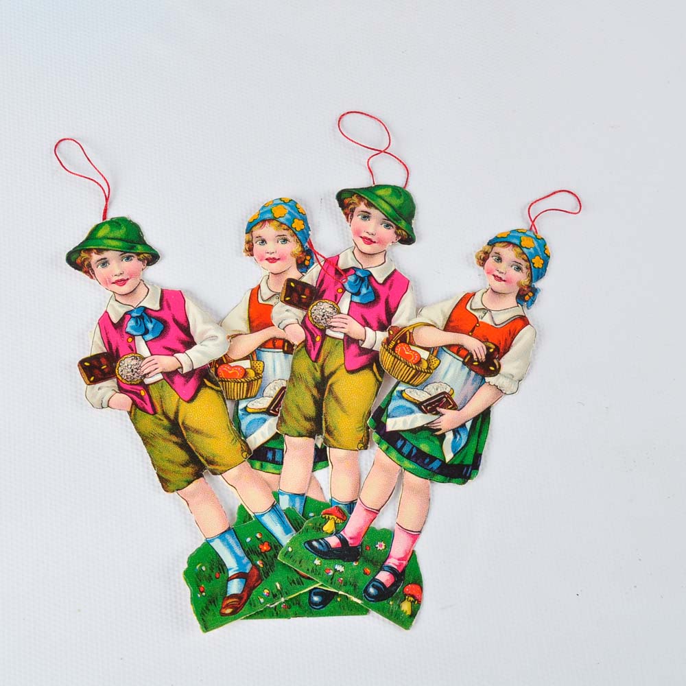 Vintage Ornaments with Display Tree