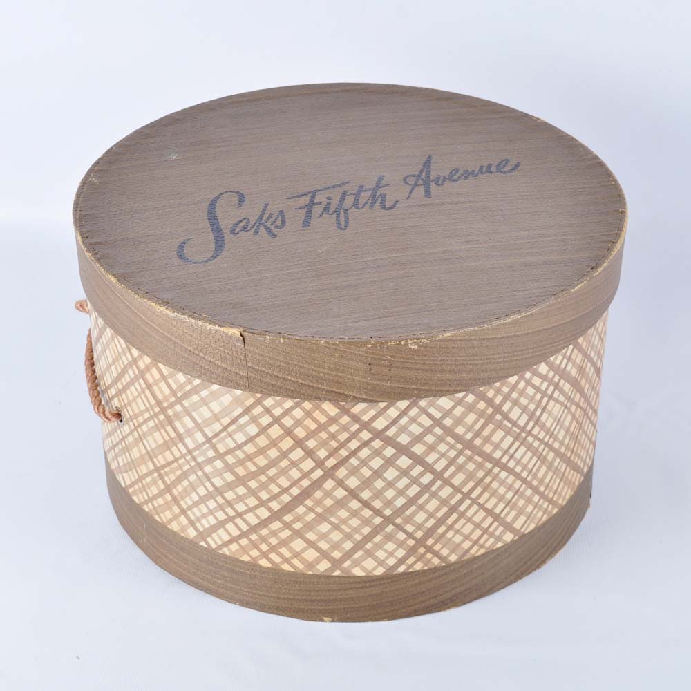Mink Scraps in Vintage Saks Fifth Avenue Hat Box
