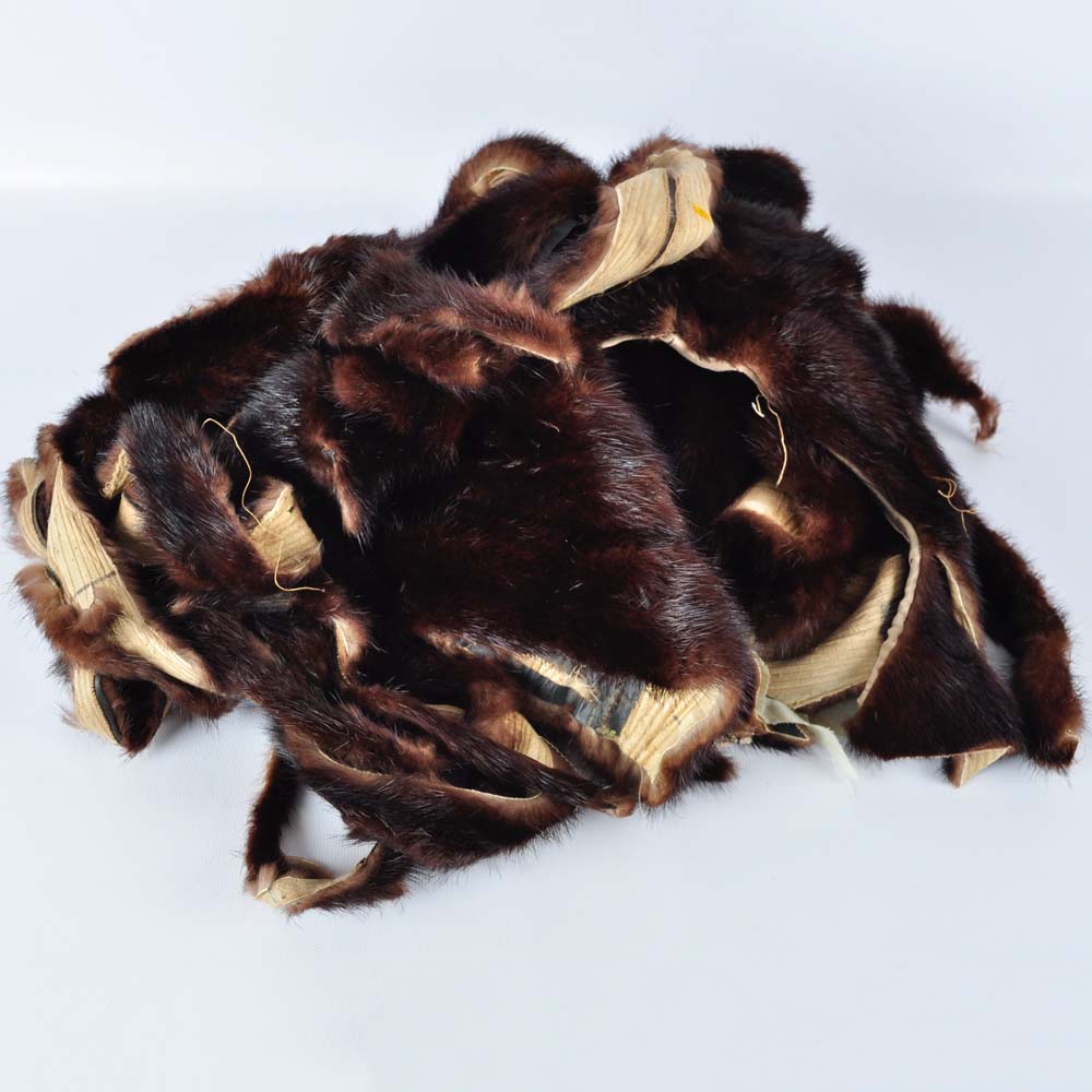 Mink Scraps in Vintage Saks Fifth Avenue Hat Box