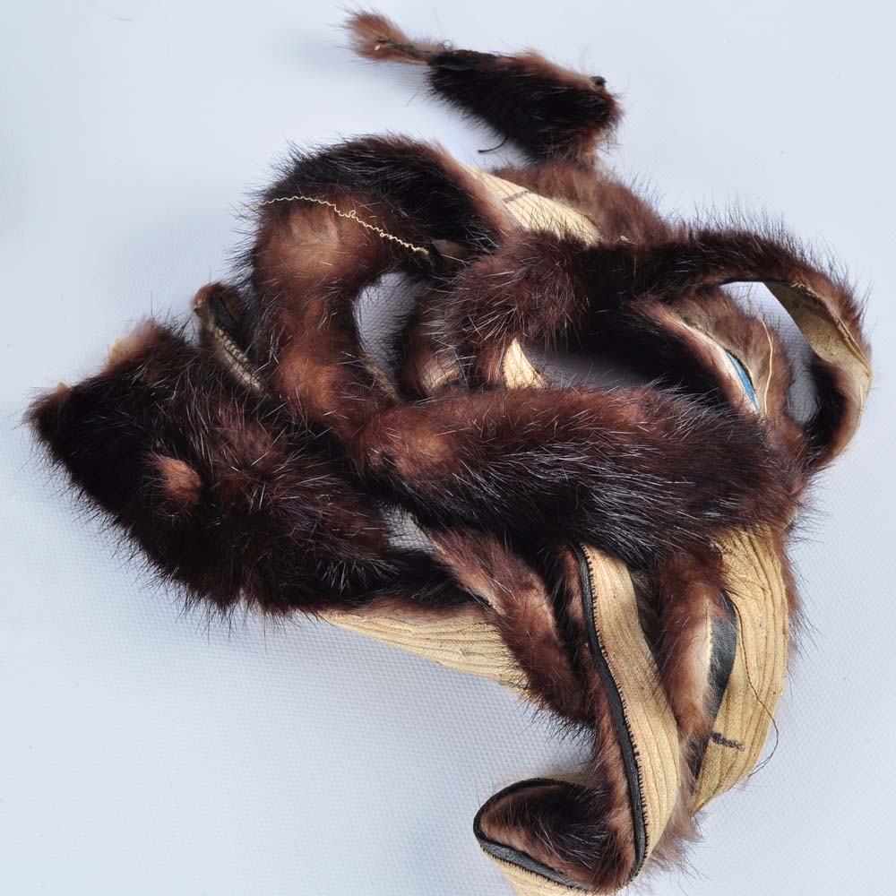 Mink Scraps in Vintage Saks Fifth Avenue Hat Box