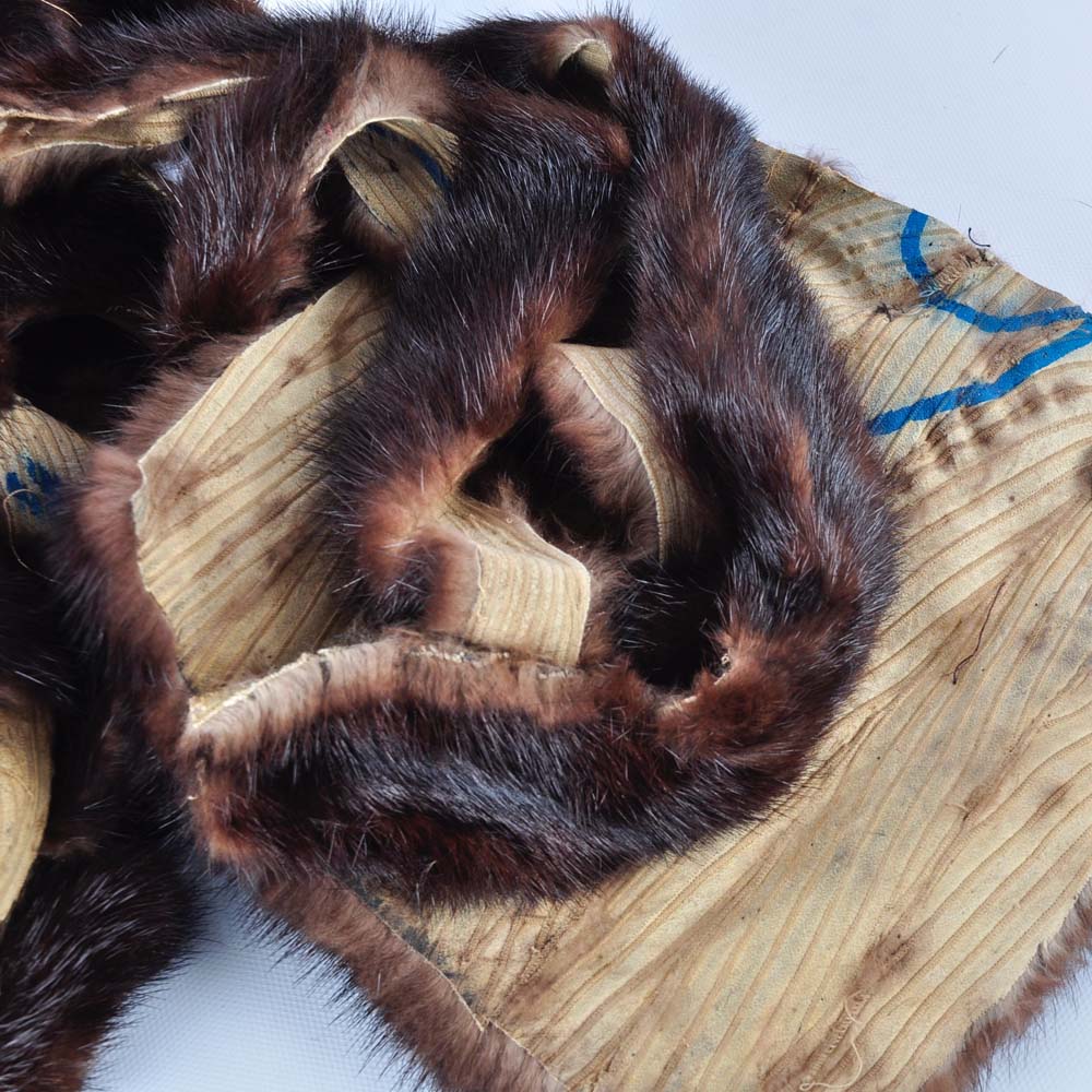 Mink Scraps in Vintage Saks Fifth Avenue Hat Box