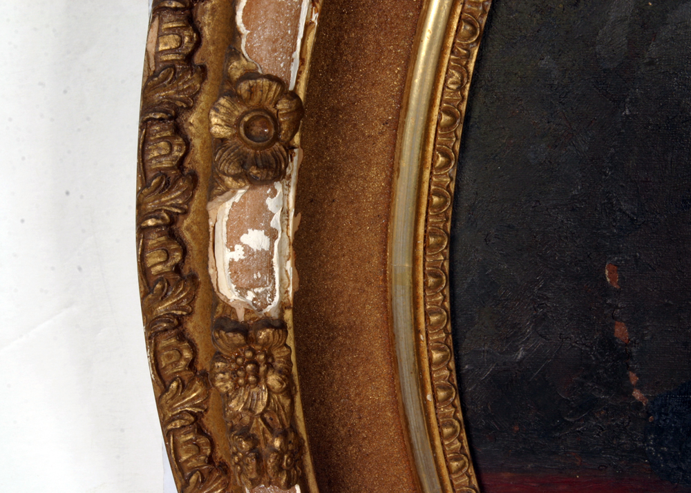 Antique Oil on Canvas Portrait of a Woman