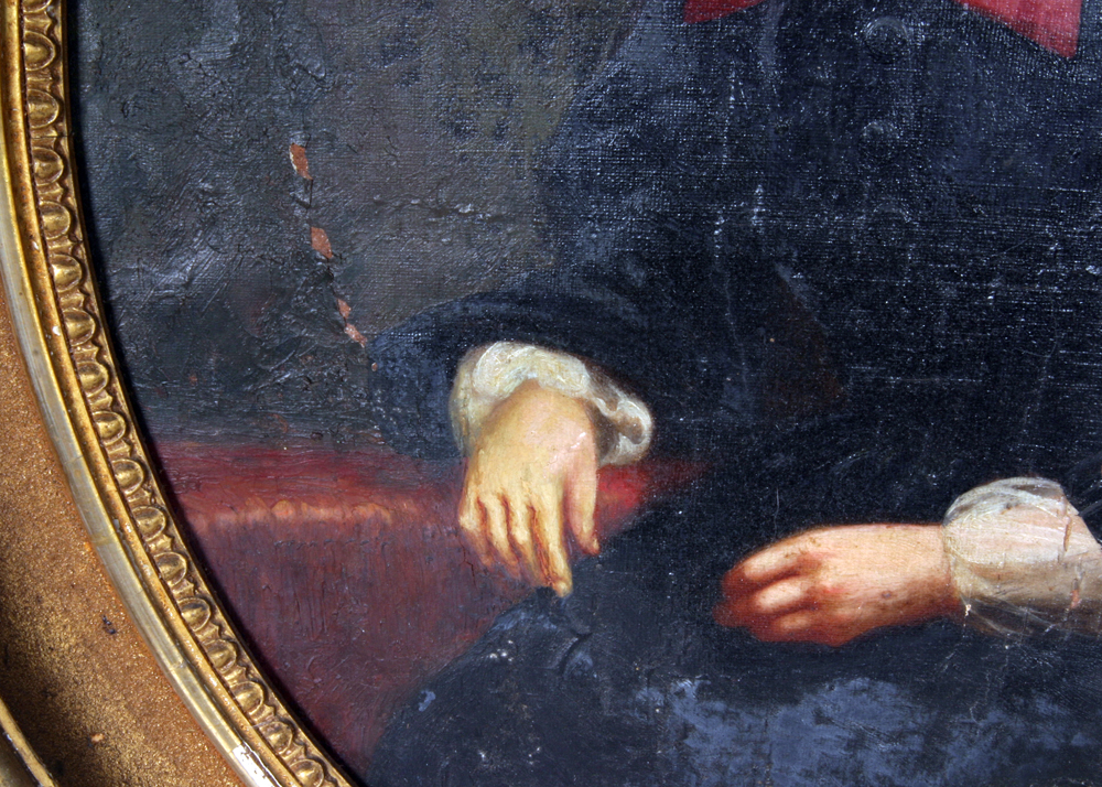 Antique Oil on Canvas Portrait of a Woman