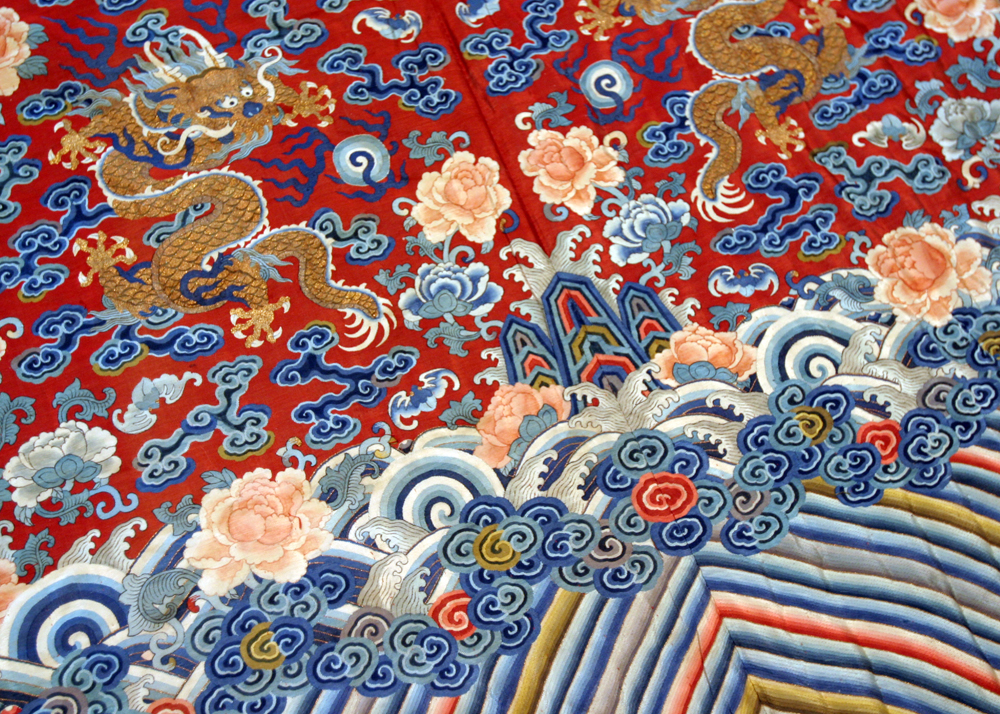 Late Qing Dynasty Court Robe with Dragons