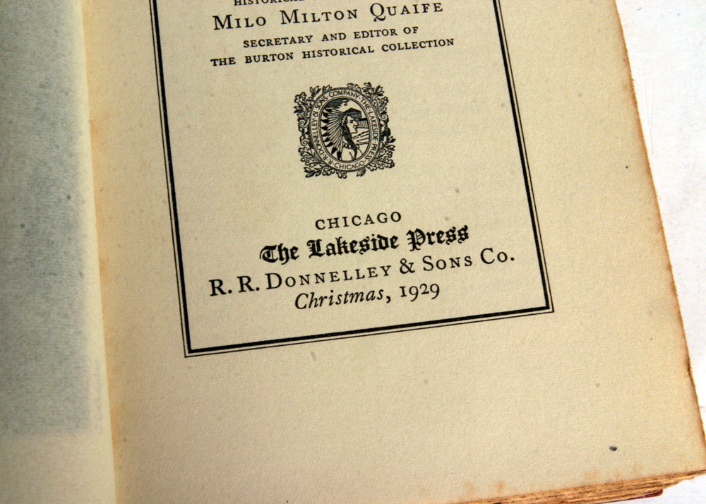 1920s The Lakeside Classics Books on American History